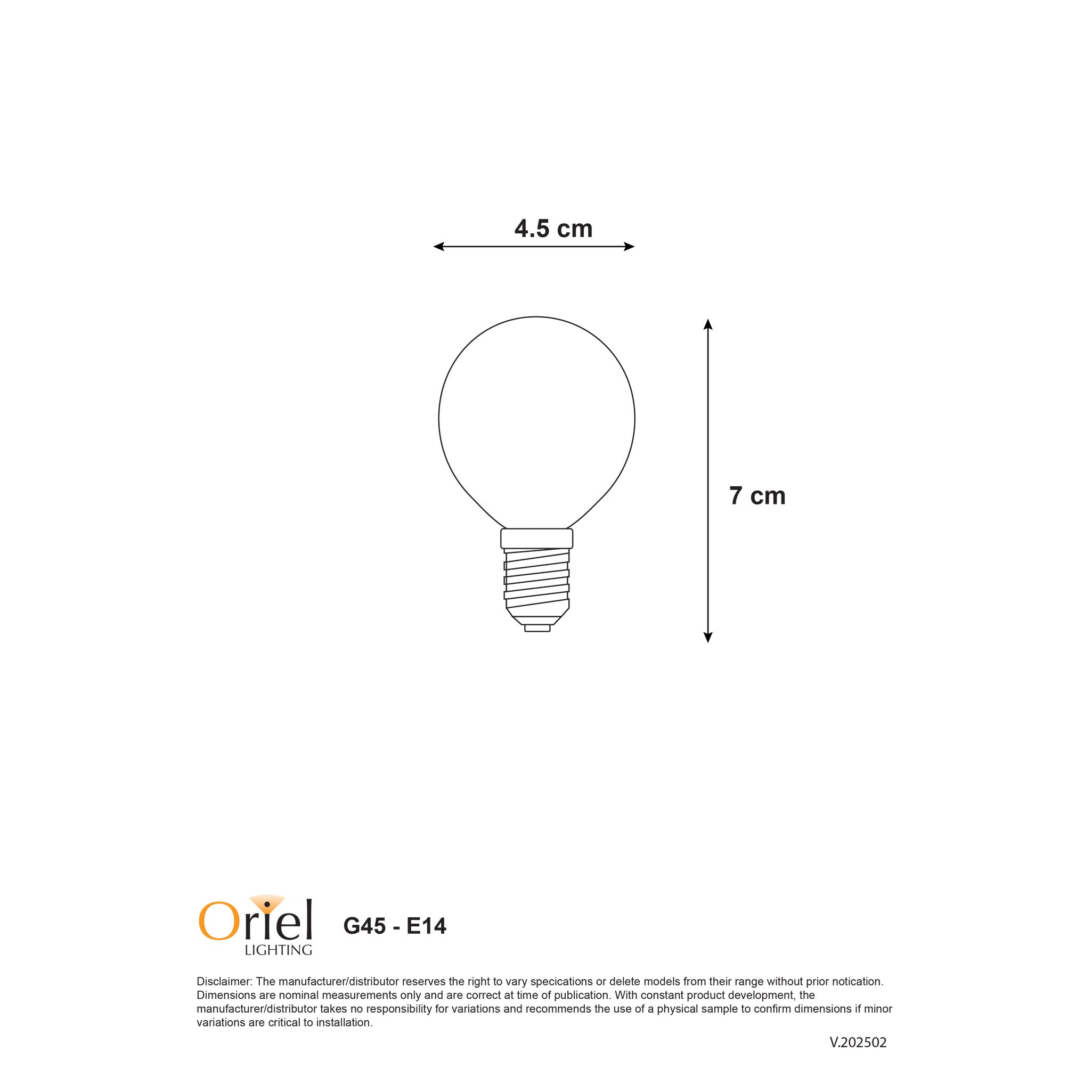 4W E14 2700K LED Opal Matt G45 Globe Light Bulb - Warm White Dimmable Energy Efficient for Chandeliers, Pendant Lights & Home Decor