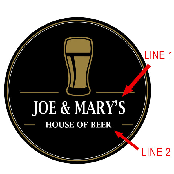 Personalized Beer Bucket Coaster - Custom Name Micro Brewery Bar Accessory for Home, Pub & Outdoor Parties