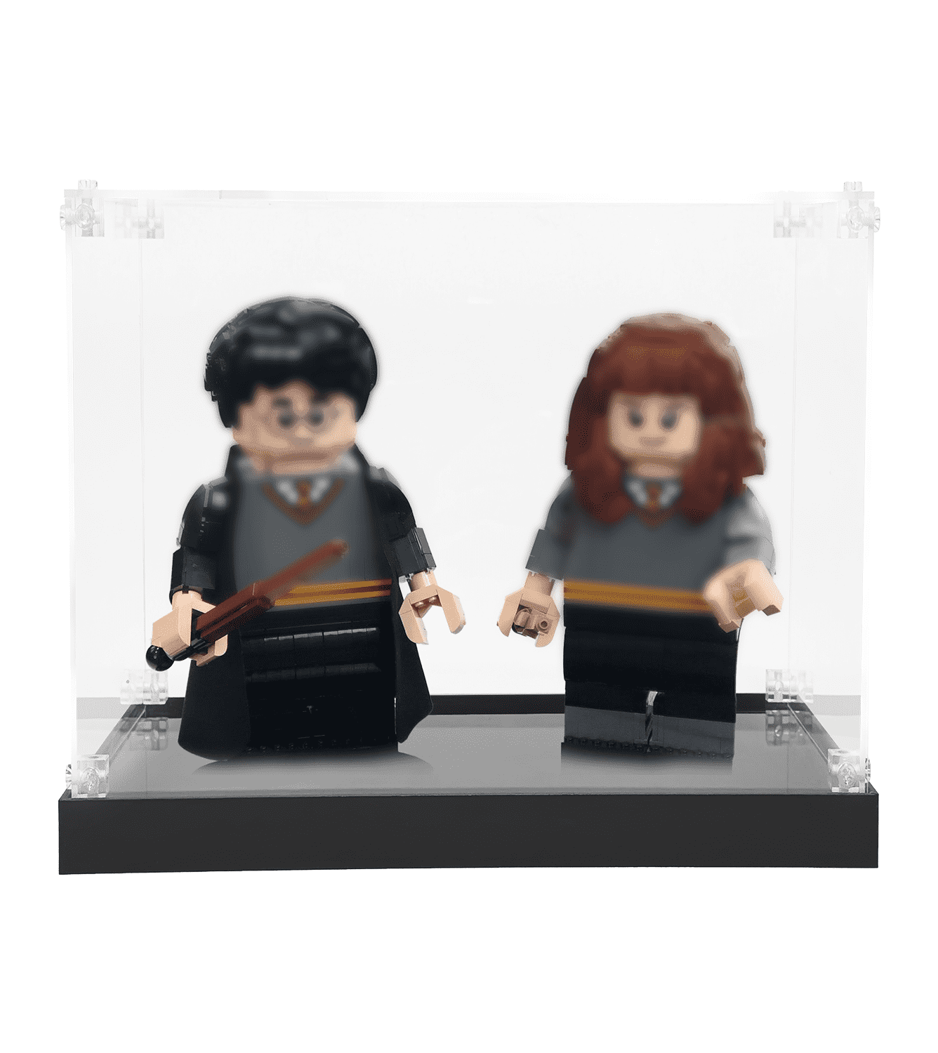Lego Harry Potter & Hermione Granger 76393 Display Case - Clear Acrylic Showcase for Collectible Minifigures - Perfect for Home Decor, Office Display, and Gift Giving