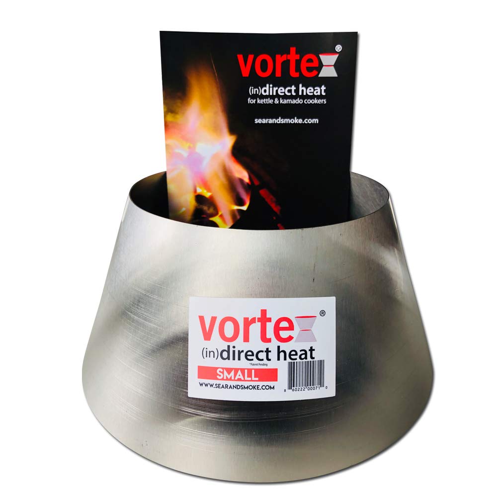 Vortex Small Direct Cooking Charcoal Grill BBQ Accessory Cone for Weber Smokey Mountain WSM (18.5 & 22.5 Inch) | Stainless Steel | Genuine USA Made | Perfect for Smoking, Grilling & Outdoor Cooking