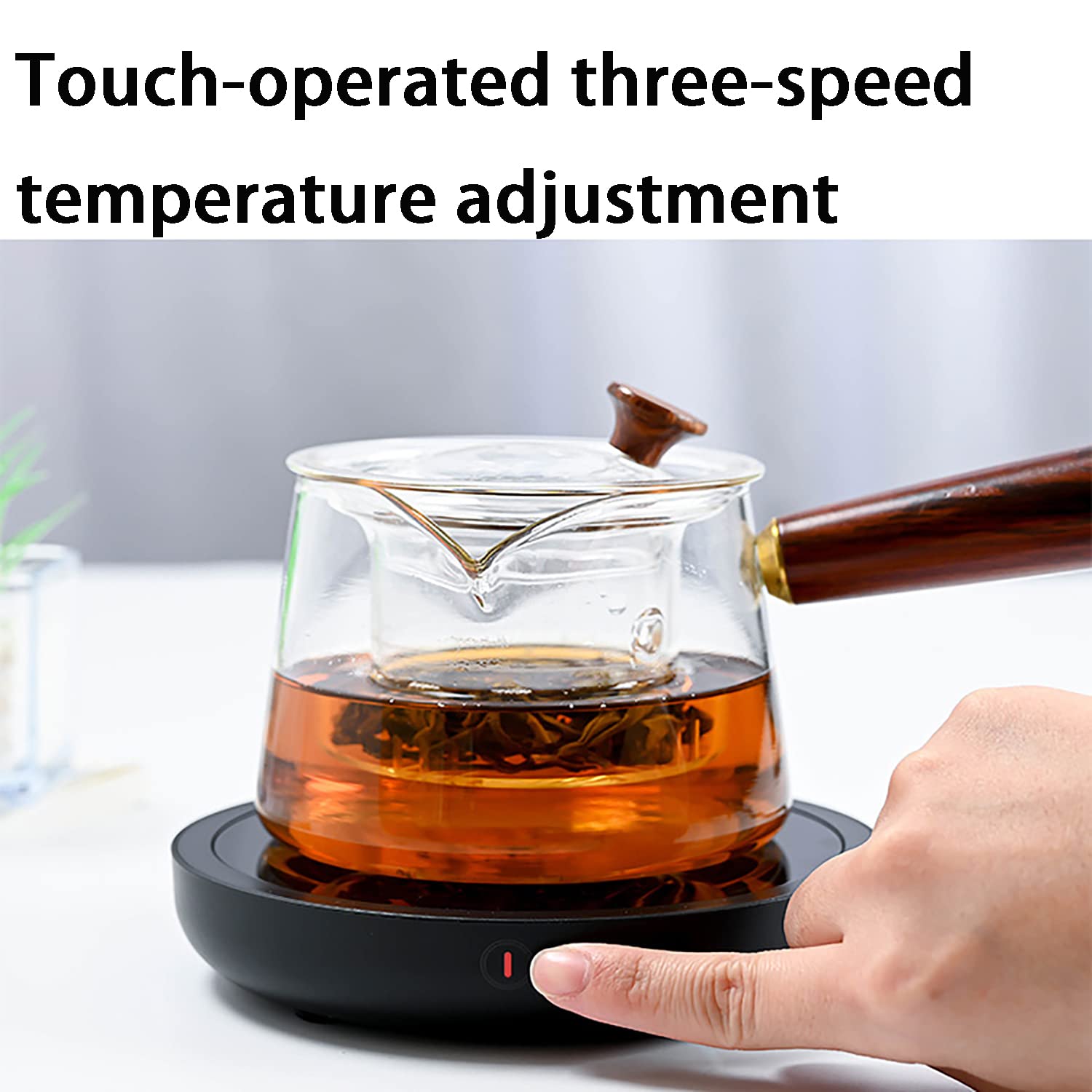 Verve Jelly Electric Coffee Mug Warmer - 3 Adjustable Temperature Settings, 4H Auto Shut Off, Keeps Tea, Coffee & Milk Warm - Perfect for Office, Home Desk & Dorm Room Use