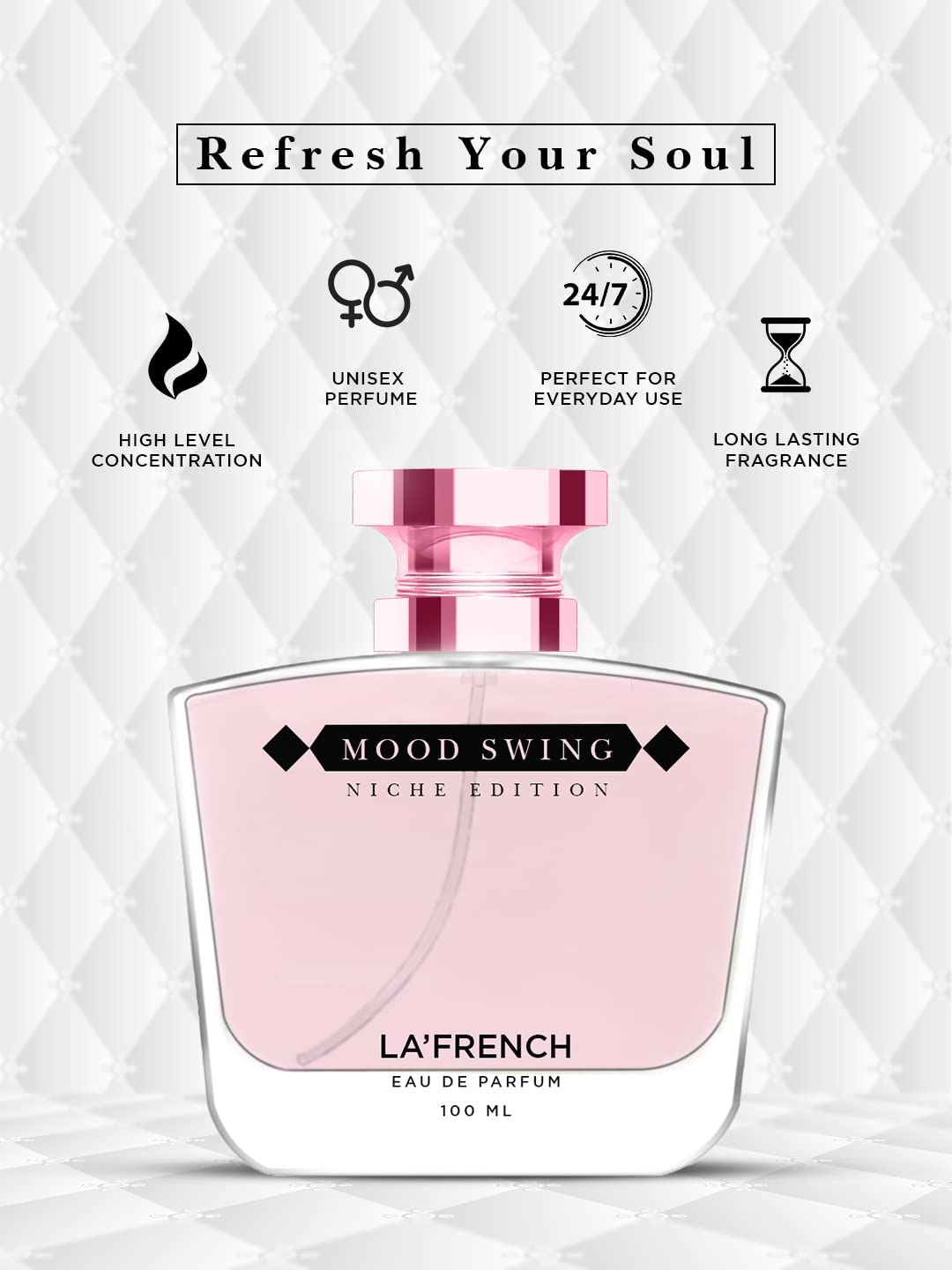 French Mood Swing Eau de Parfum 100ml - Unisex Long Lasting Luxury Fragrance for Men & Women | Intense Premium Perfume | Perfect for Date Night, Office & Special Occasions | Elegant Gift Idea