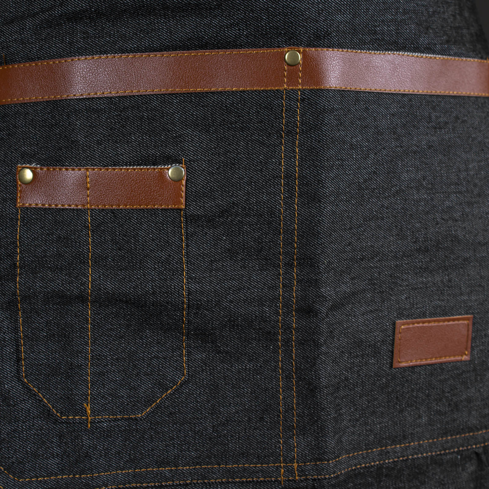 BarConic® Black Denim Waist Apron - Premium Adjustable Waistband for Bartenders, Servers & Chefs - Perfect for Restaurants, Bars & Catering Events