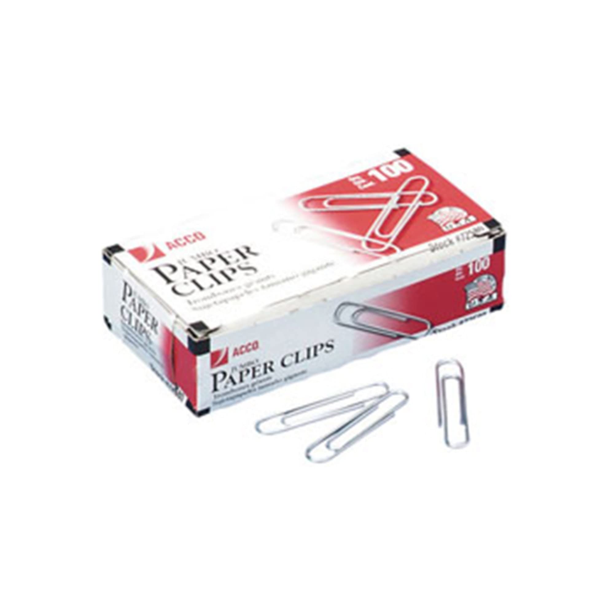 ACCO Jumbo Smooth Paper Clips - 100 Pack for Office, School & Home Organization | Heavy Duty Document Clips for Files, Notes & Paperwork