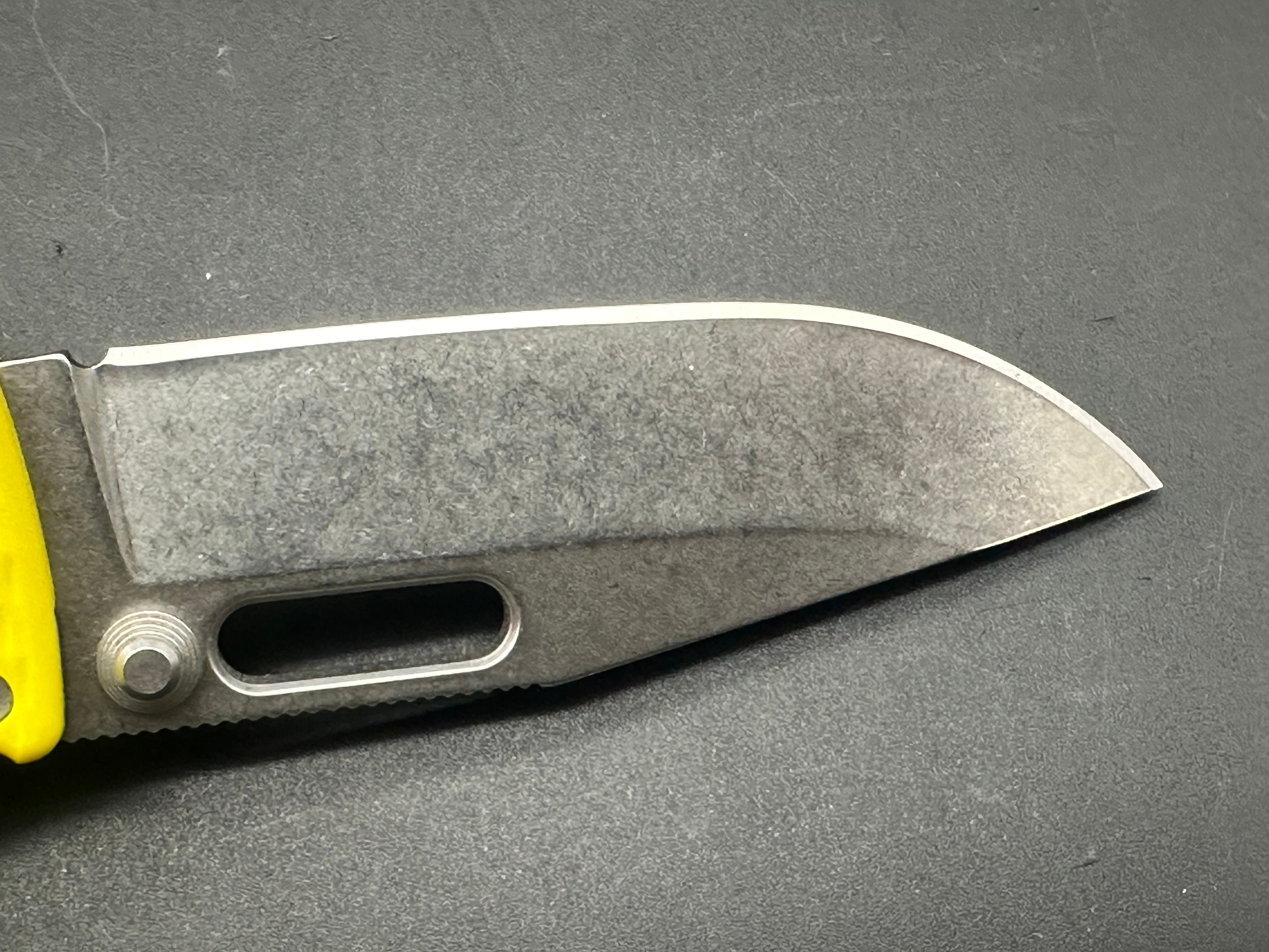 Demko AD20 Folding Knife with Yellow FRN Scales & 20CV Blade - EDC, Outdoor Camping, Hunting, and Survival Tool
