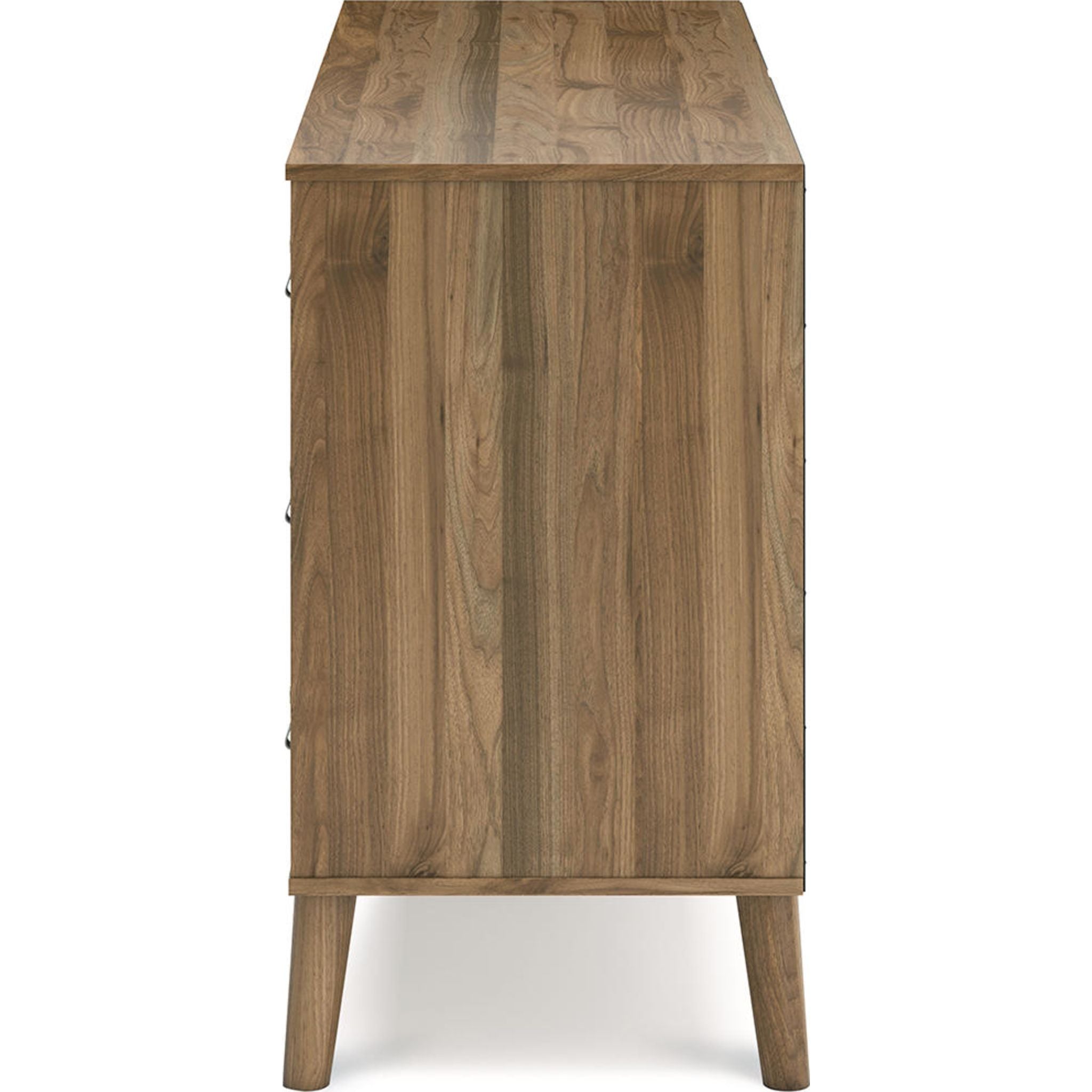 Aprilyn Dresser in Honey Finish - Modern Wooden Dresser with 6 Drawers for Bedroom Storage & Organization - Perfect for Home, Apartment, and Dorm Room Decor