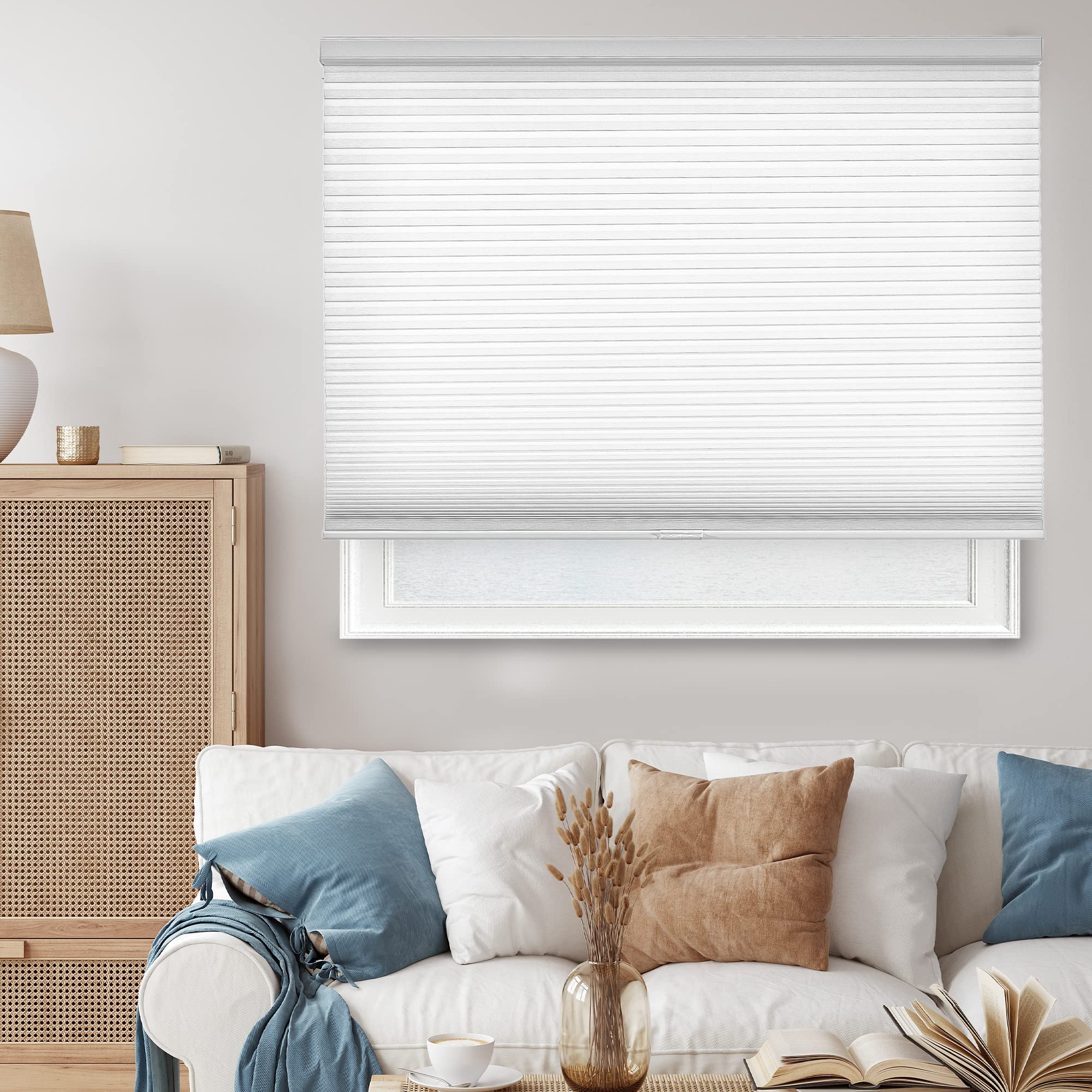 CHICOLOGY Cordless Cellular Shades - Light Filtering Window Blinds for Home & Office, 18