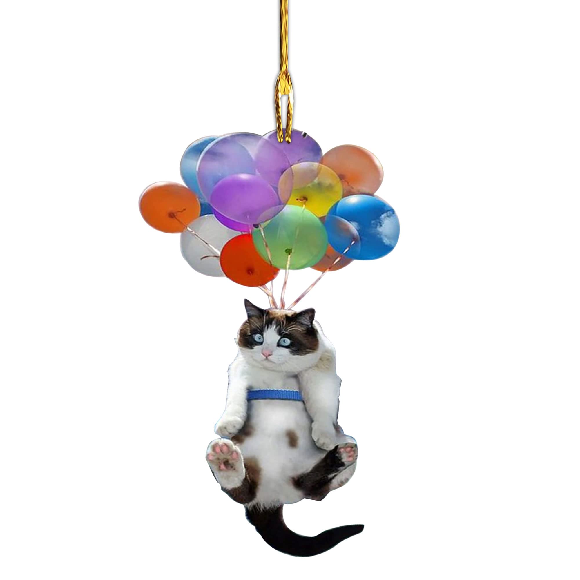 DESIGNFULLPRINT Christmas Cat Ornament - Handmade Christmas Tree Decorations 2024 - Unique Cat Lover Gift for Holiday Decor - Perfect for Xmas Tree, Home Decor & Cat Enthusiast Presents