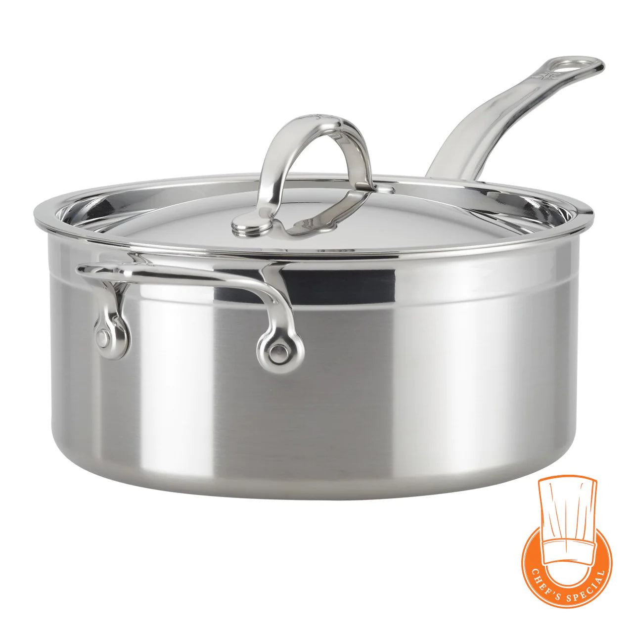 Premium Probond 1.5 Quart Stainless Steel Saucepan with Glass Lid - Durable Cooking Pot for Sauces, Soups & Melting Butter | Ideal for Gas, Electric & Induction Stovetops | Perfect for Home Kitchen & Professional Chefs