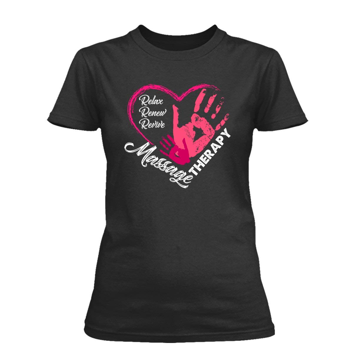 Relax Renew Revive Massage Therapy T-Shirt for Women - Comfortable Short Sleeve Tee for Spa, Yoga & Relaxation - Perfect Gift for Massage Therapists & Wellness Enthusiasts