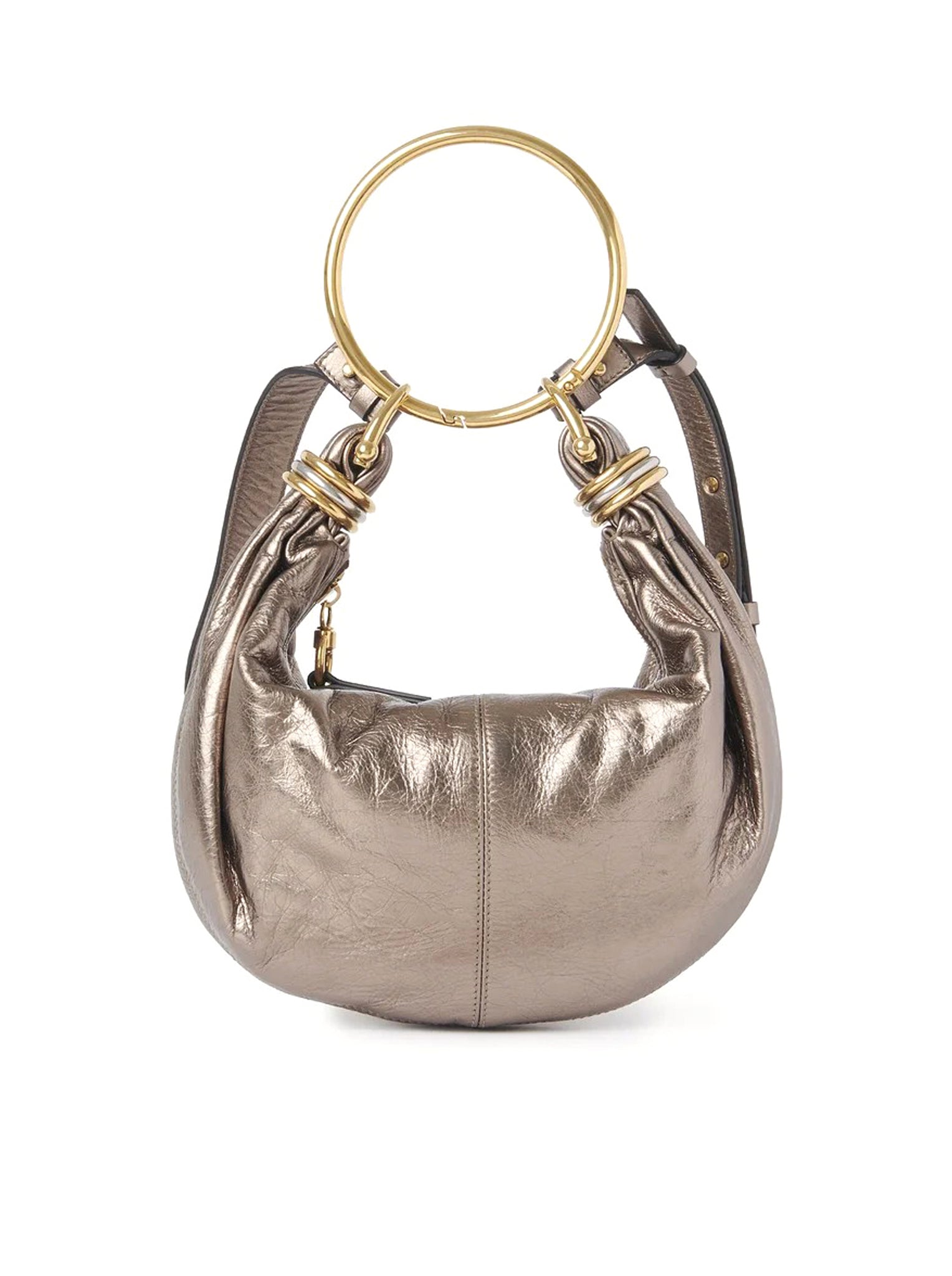 Stylish Metallic Leather Hobo Bracelet Bag - Small Crossbody Purse for Women | Perfect for Everyday Use, Travel & Casual Outings