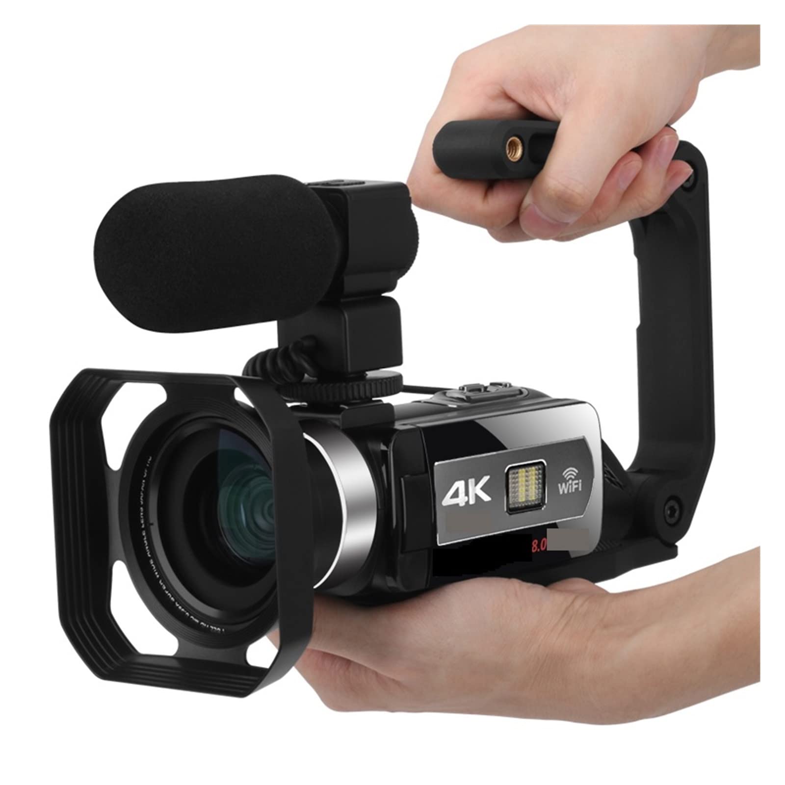 AUBEST 4K HD Professional Video Camera Camcorder with 18X Zoom & Auto Focus - 128GB SD Card & Fill Light for Vlogging, YouTube, Live Streaming & Home Movies
