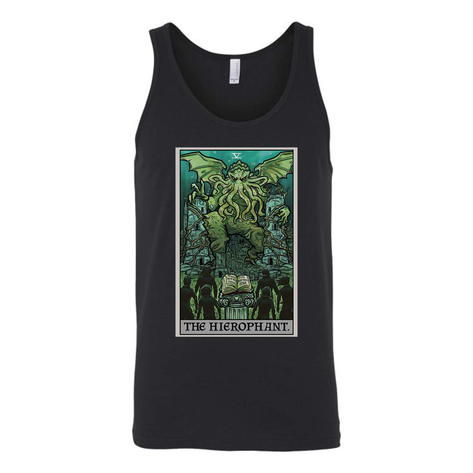 The Hierophant Tarot Card Men's Tank Top - Vintage Cthulhu Horror Gothic Style | Perfect for Halloween Costumes, Cosplay & Alternative Fashion