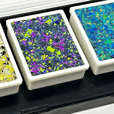 NOCTURNAL GLEAM Glitter Cream Palette - Long-Lasting Shimmer & Sparkle for Eyes, Face & Body - Perfect for Parties, Festivals & Night Out Makeup