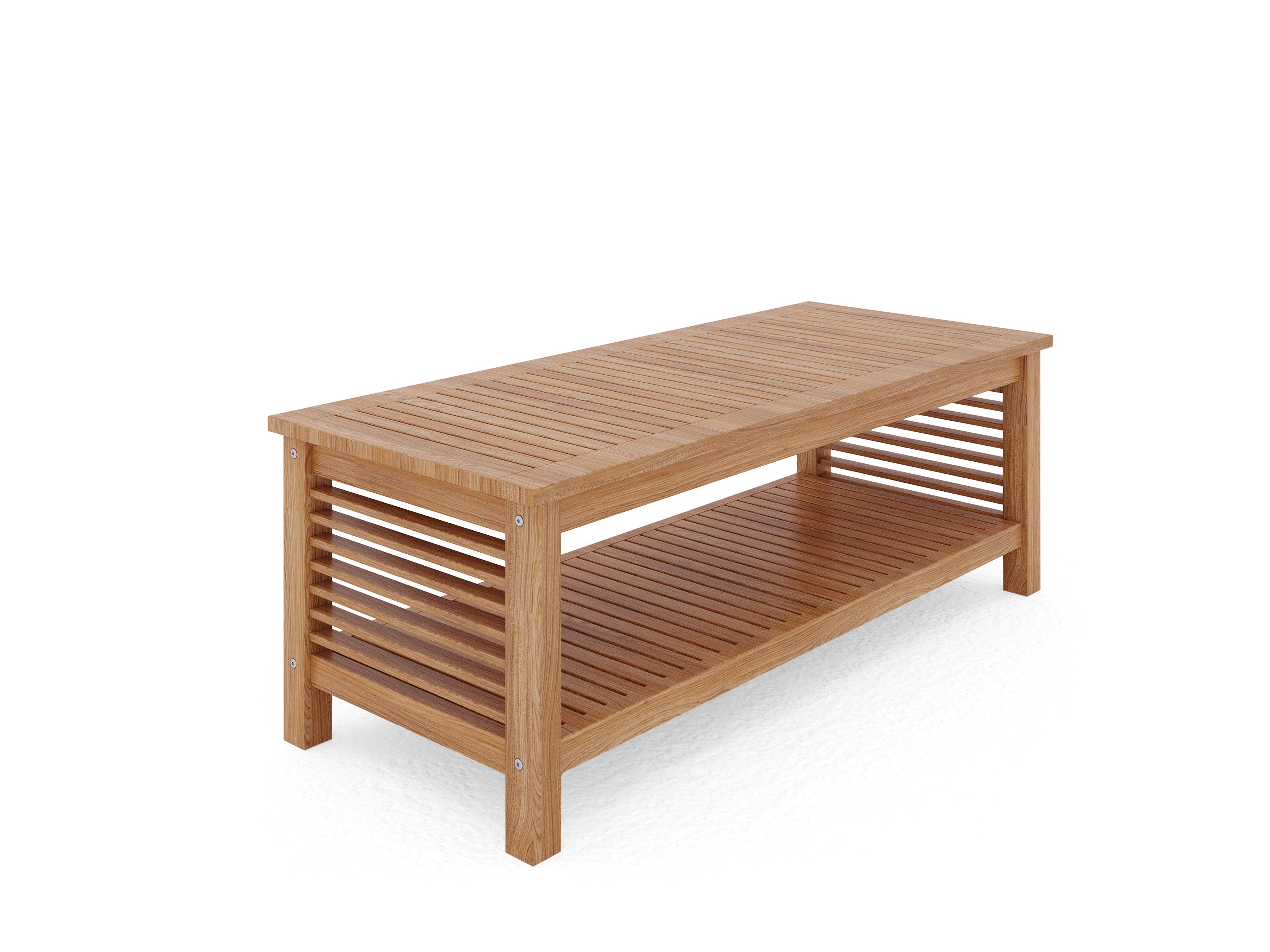 Premium 5-Piece Teak Outdoor Patio Deep Seating Set with Navy Blue Subrella Cushions - Perfect for Backyard, Garden, Poolside & Patio Relaxation