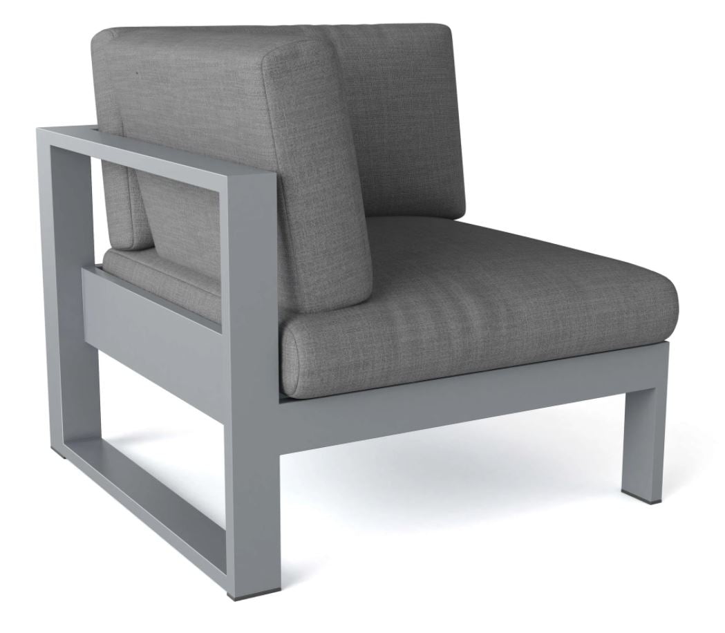 Anderson Teak Lucca Corner Chair DS 1003 - Premium Outdoor Patio Furniture for Poolside, Garden & Deck - Weather-Resistant Teak Wood Lounge Chair with Cushion