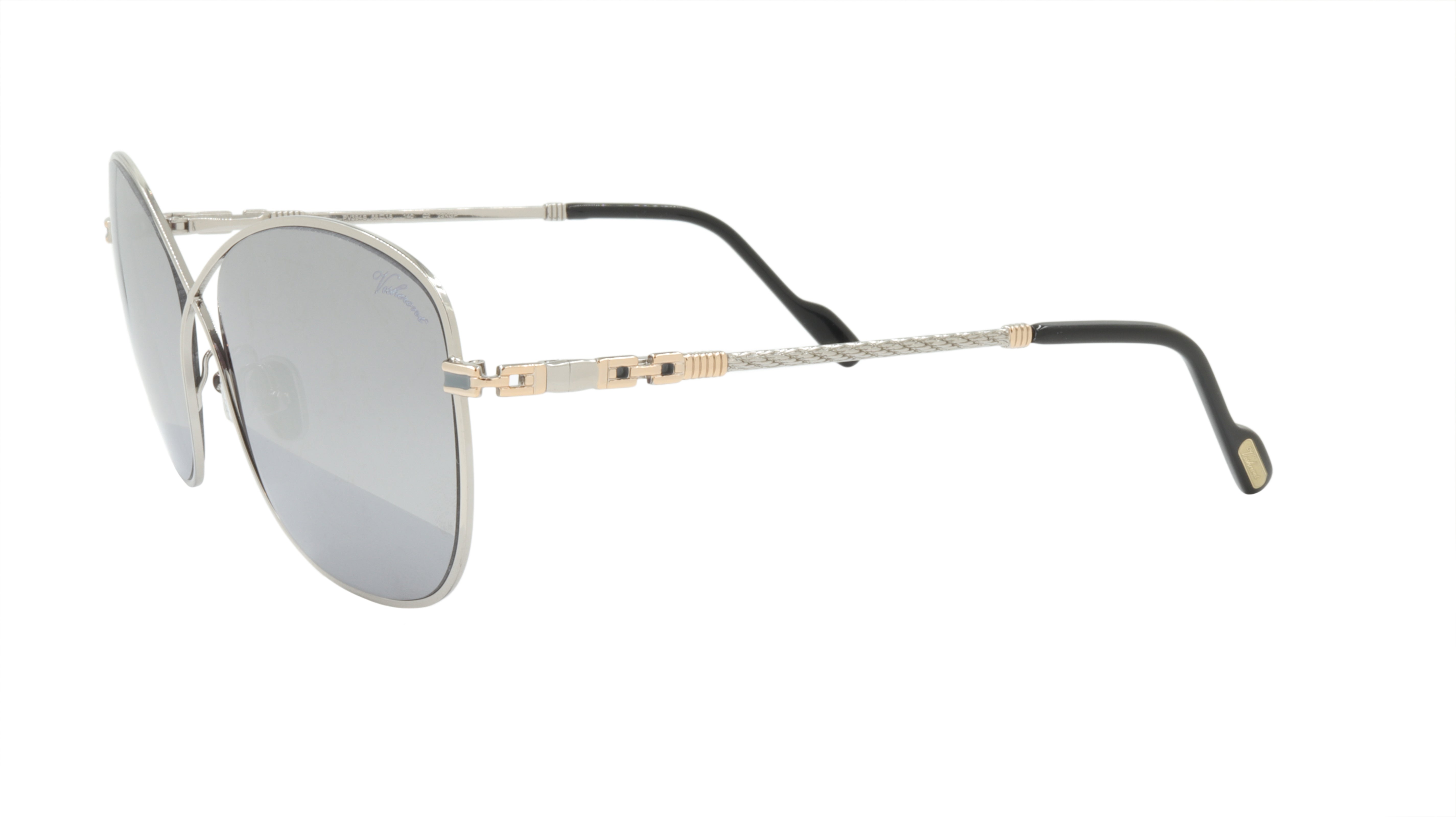 Paul Vosheront Gold Plated Metal Acetate Sunglasses - PV394S C2 Mirror Lens Italian Design for Men & Women | Perfect for Driving, Beach & Outdoor Fashion