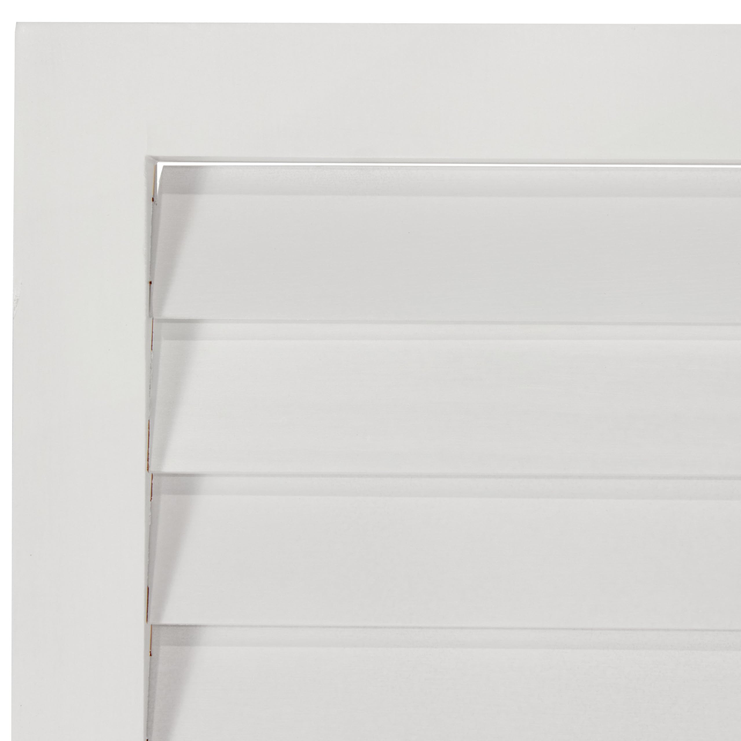 6 ft. Tall White Louvered Beadboard Room Divider - 3 Panel Folding Privacy Screen for Home Office, Bedroom & Living Room | Red Lantern Decorative Partition