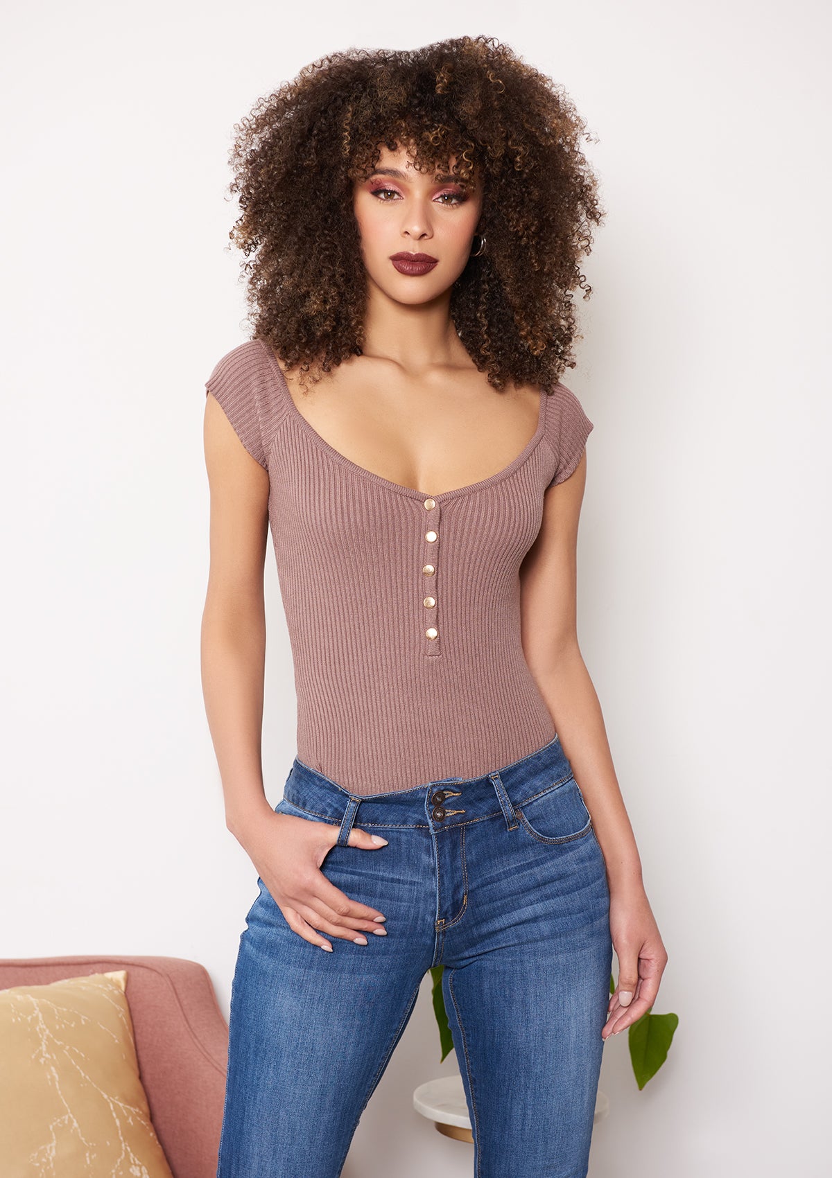 Tall Kim Ribbed Bodysuit - Stretchy Slim Fit Long Sleeve Turtleneck Bodysuit for Women | Perfect for Layering, Office Wear & Casual Outfits
