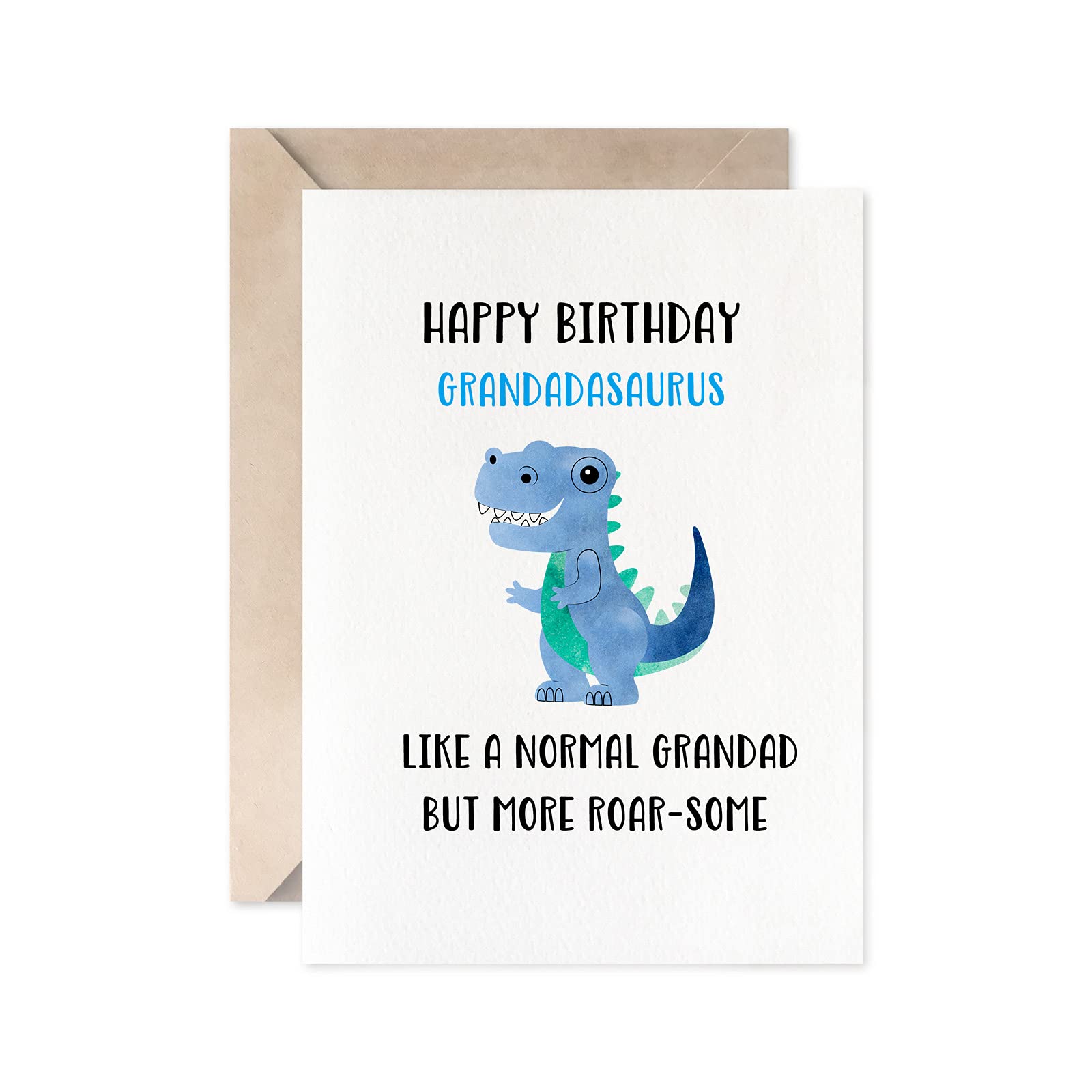 Funny Dinosaur Birthday Card for Grandpa - Perfect Gift Idea
