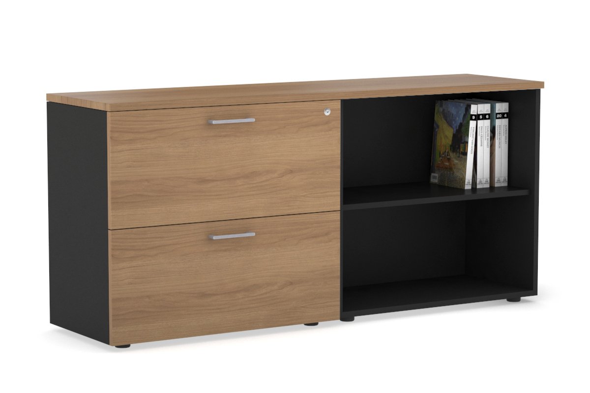 2-Drawer File Cabinet with Open Storage Shelf - Compact Office Organizer for Documents, Supplies & Stationery - Perfect for Home, Office & Workspace Organization