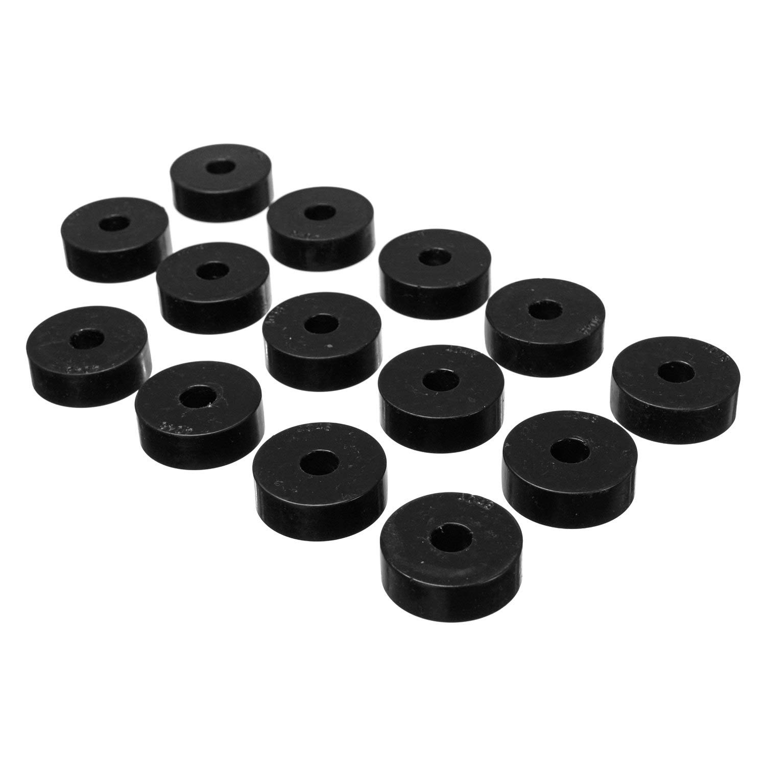 Energy Suspension 24101G Polyurethane Body Mount Bushings - Black - Compatible with Jeep CJ5, CJ6, Willys (Set of 14) - Durable Suspension Upgrade for Off-Roading & Classic Car Restoration