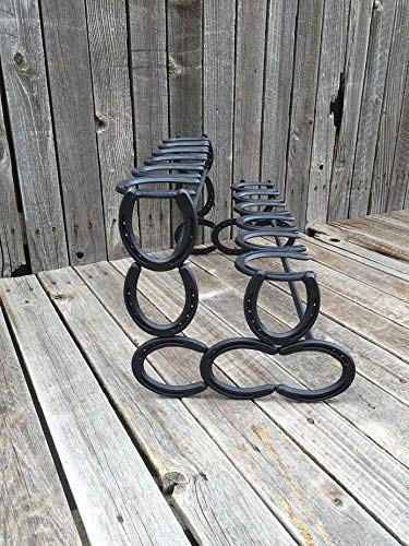 Horseshoe Boot Rack - Rustic Wall Mounted Shoe Organizer for Entryway, Mudroom & Closet - Heavy Duty Metal Boot Holder for Cowboy, Work & Winter Boots Storage