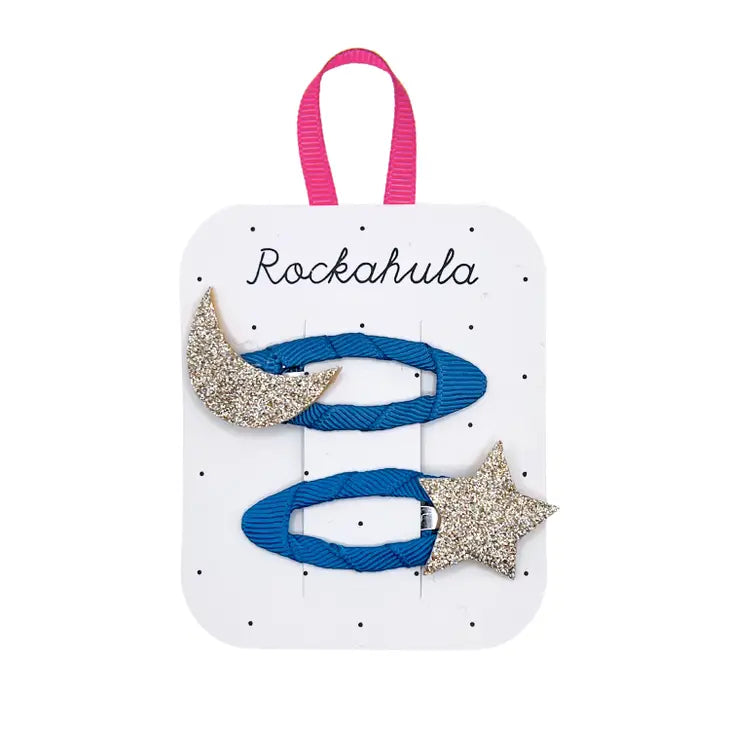 RKH Starry Skies Hair Clips for Women - Sparkling Rhinestone Barrettes for Girls, Perfect for Parties, Weddings & Everyday Wear