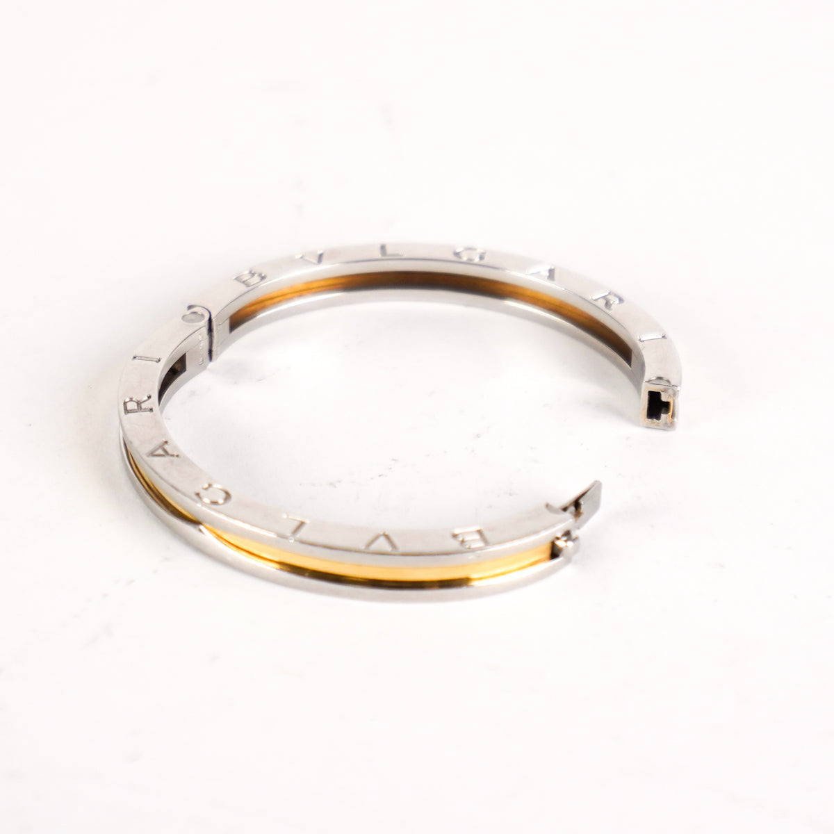 Bvlgari B.Zero1 Two-Tone Bangle Bracelet - 18k Rose Gold & Steel Luxury Jewelry for Women, Perfect for Gifts, Anniversaries & Special Occasions