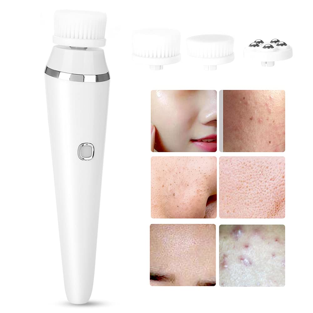 Electric Facial Cleansing Brush - USB Rechargeable Pore Cleaner for Blackhead Removal & Deep Cleansing | Gentle Massage for Daily Skincare Routine at Home or Travel