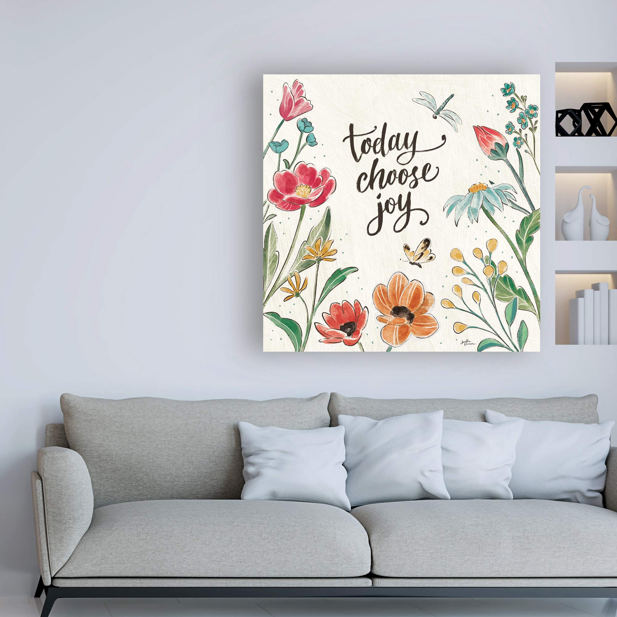 Trademark Fine Art 18x18 Boho Field V by Janelle Penner - Modern Abstract Canvas Wall Art for Living Room, Bedroom & Office Decor