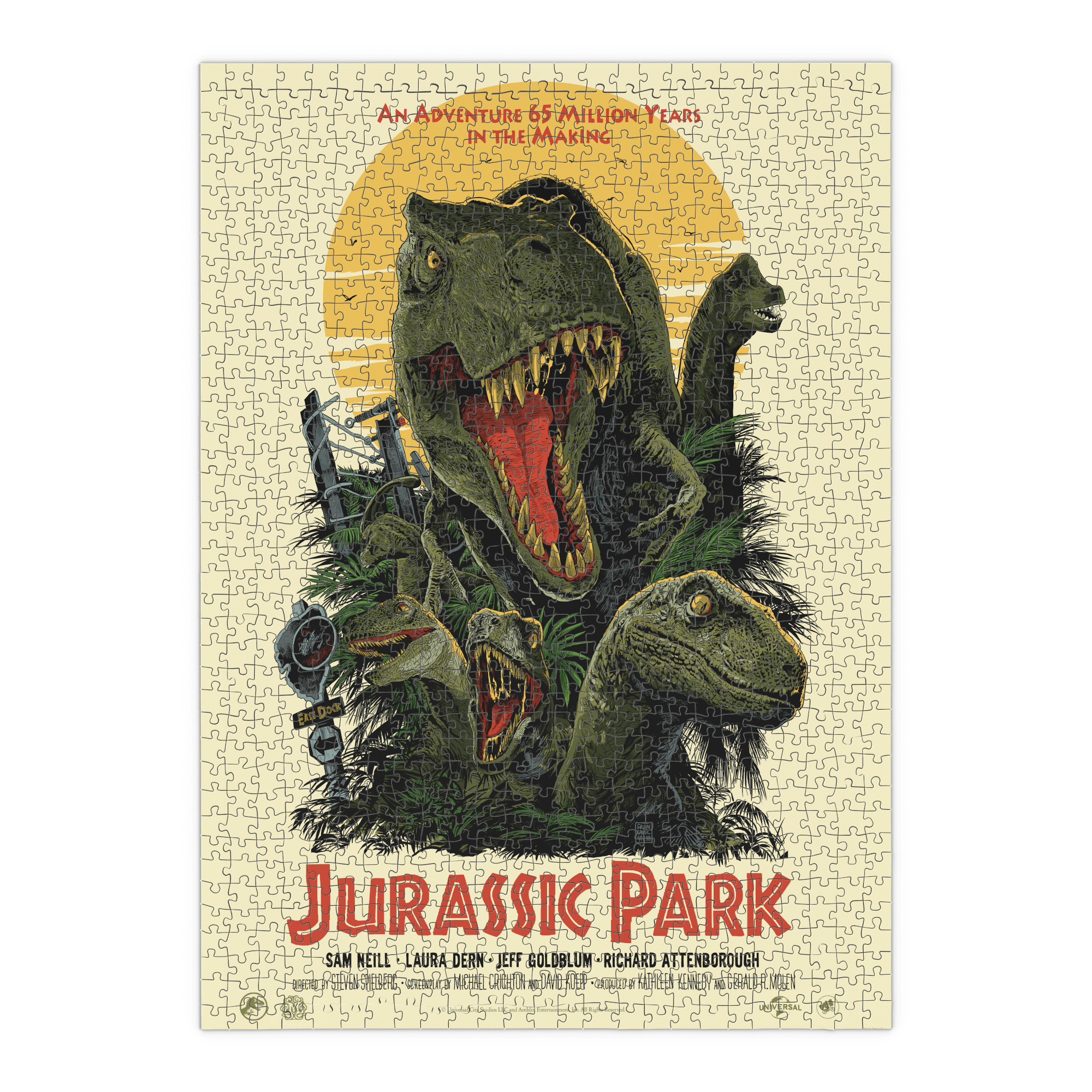 Jurassic Park 1000 Piece Jigsaw Puzzle (2nd Edition) - Dinosaur Themed Challenging Puzzle for Adults & Teens - Perfect for Family Game Night & Home Decor
