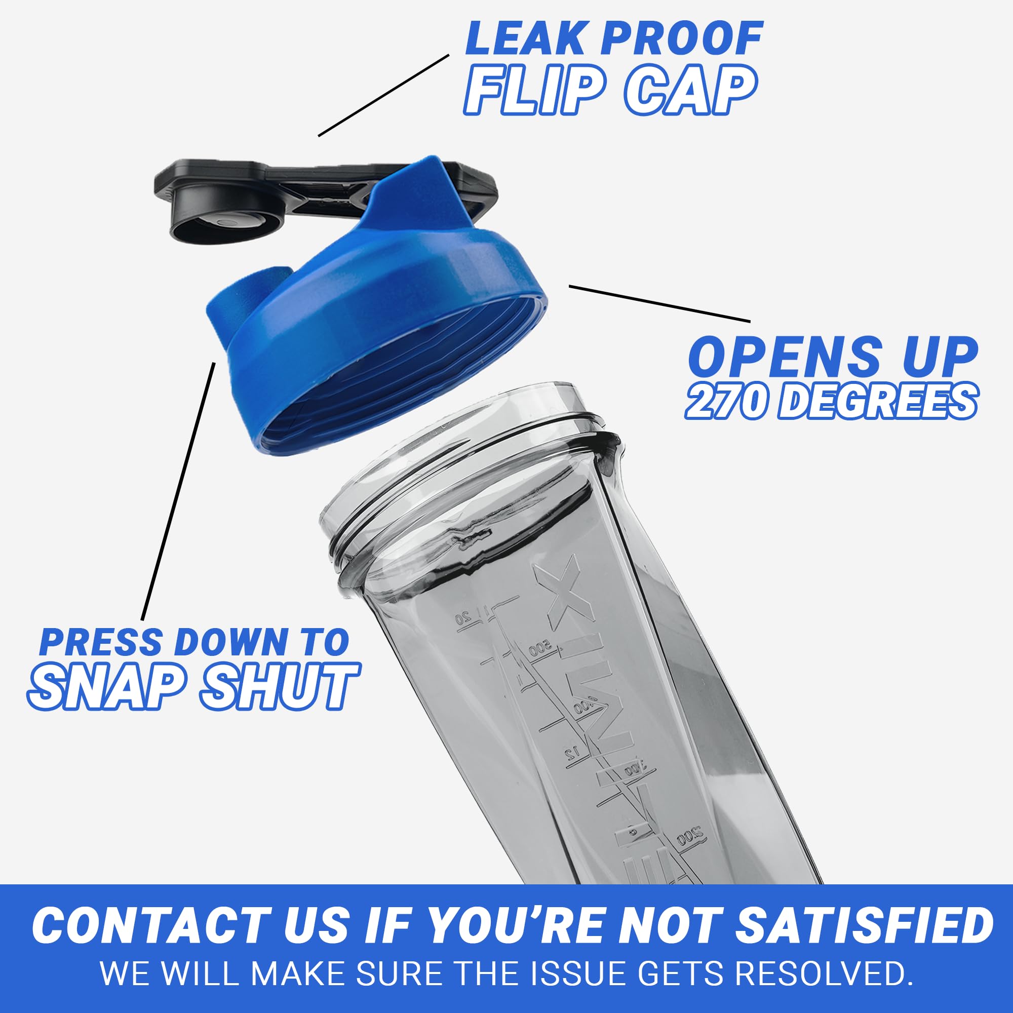 HELIMIX 2.0 Vortex Blender Shaker Bottle - 28oz BPA-Free Protein Shaker Cup for Gym & Travel | No Blending Ball Needed | USA Made | Mixes Protein Powder, Smoothies & Cocktails | Dishwasher Safe | Perfect for Workout Recovery & Meal Prep
