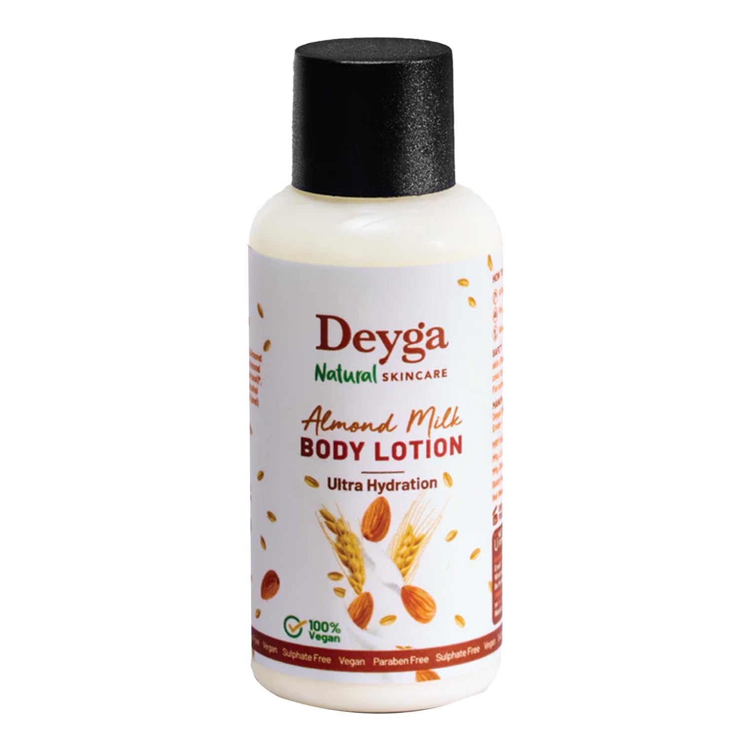 Deyga Almond Milk Body Lotion - Hydrating & Brightening Moisturizer for Dry Skin | Reduces Pigmentation & Dark Spots | 50ml | Perfect for Daily Skincare Routine & Post-Shower Hydration