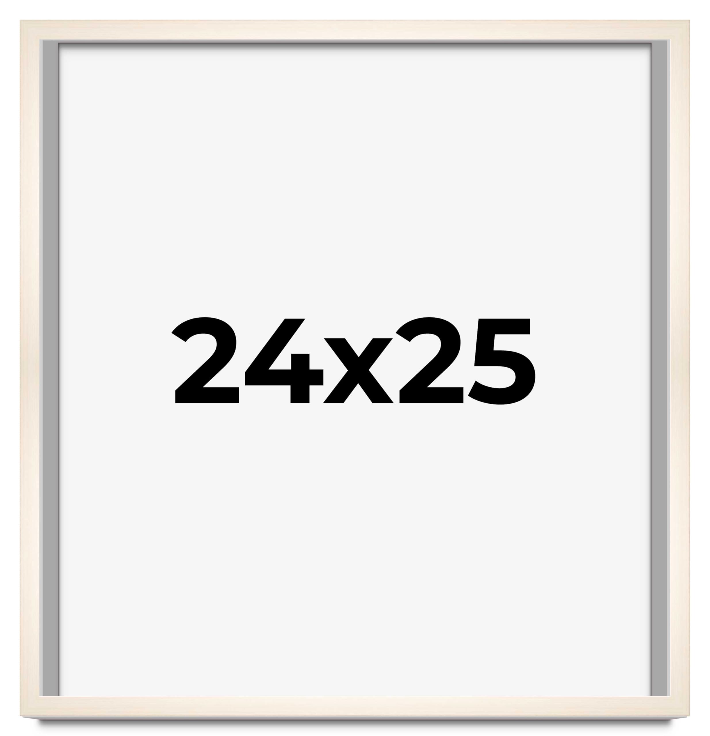 CountryArtHouse 24x25 Inch Whitewashed Solid Wood Picture Frame - 0.8125 Inch Moulding Width with UV Acrylic Plexiglass, Acid-Free Foam Backing & Hanging Hardware - Perfect for Wall Art, Family Photos & Home Decor