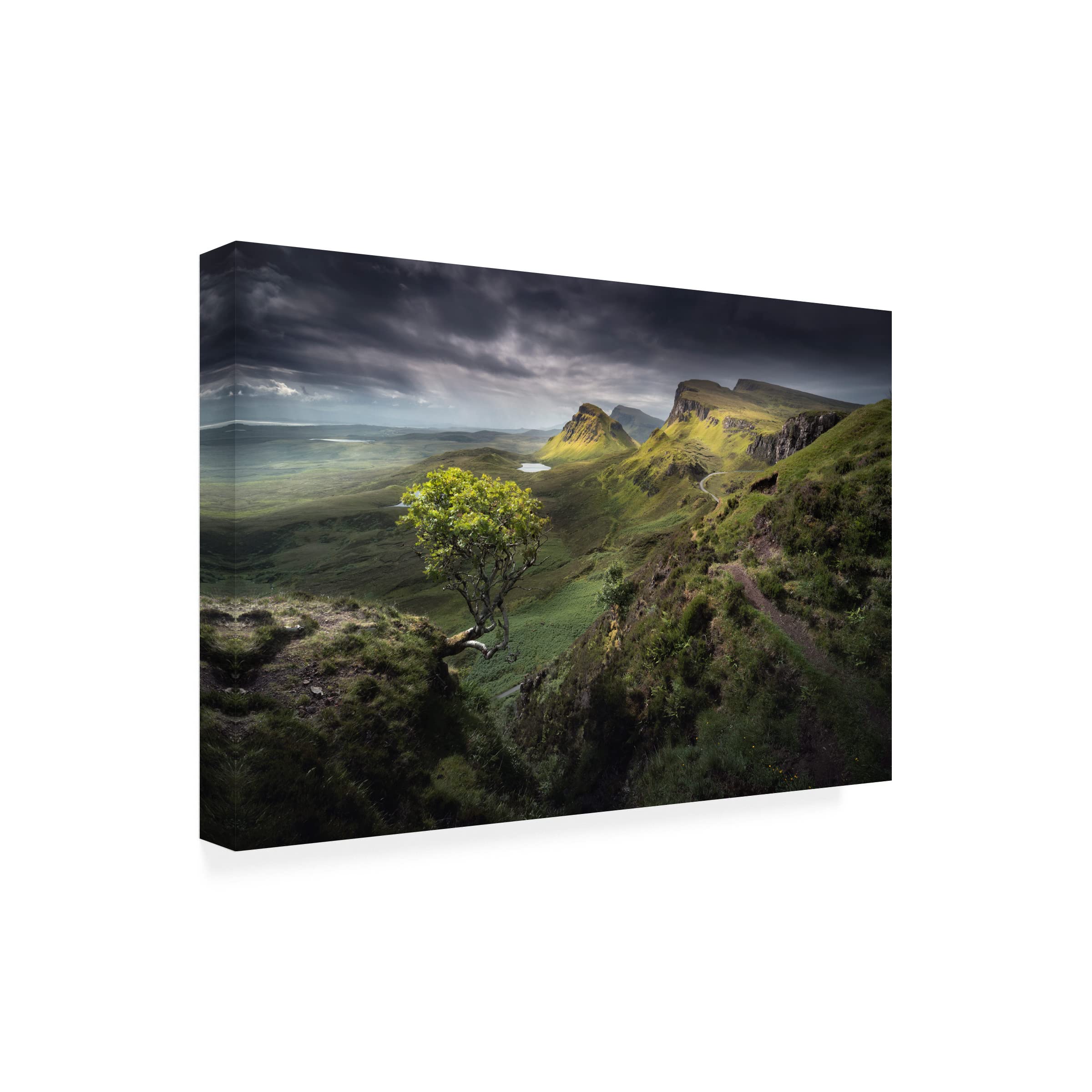 Trademark Fine Art 'Quiraing' Landscape Canvas Print by Karol Nienartowicz - Stunning Scottish Highland Wall Art for Living Room, Bedroom & Office Decor