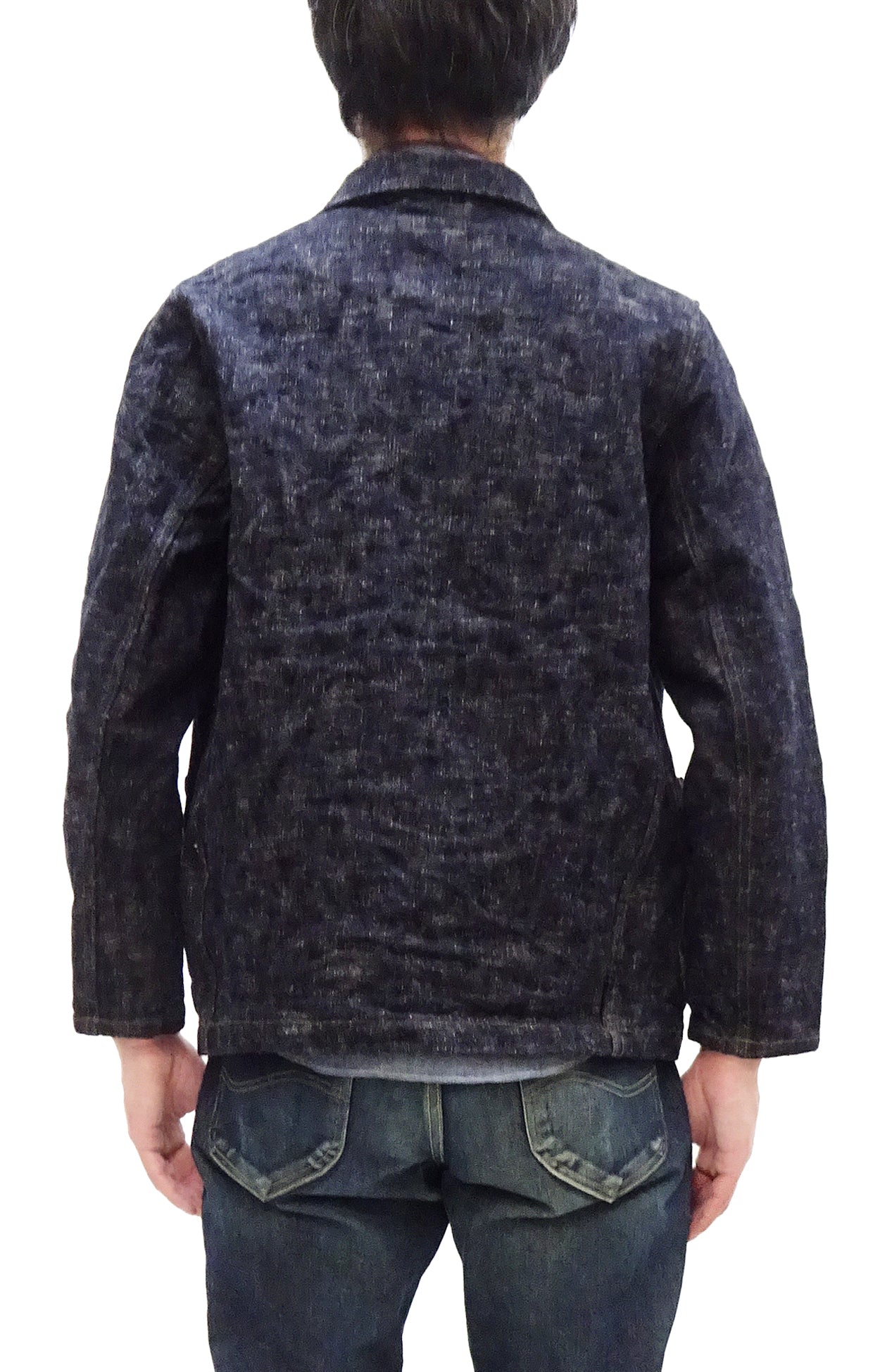ONI 03502 Kasuri Slim Fit Men's Denim Jacket - 17oz Selvedge Indigo Chore Coat, One Wash for Casual & Work Wear | Perfect for Outdoor Activities & Street Style
