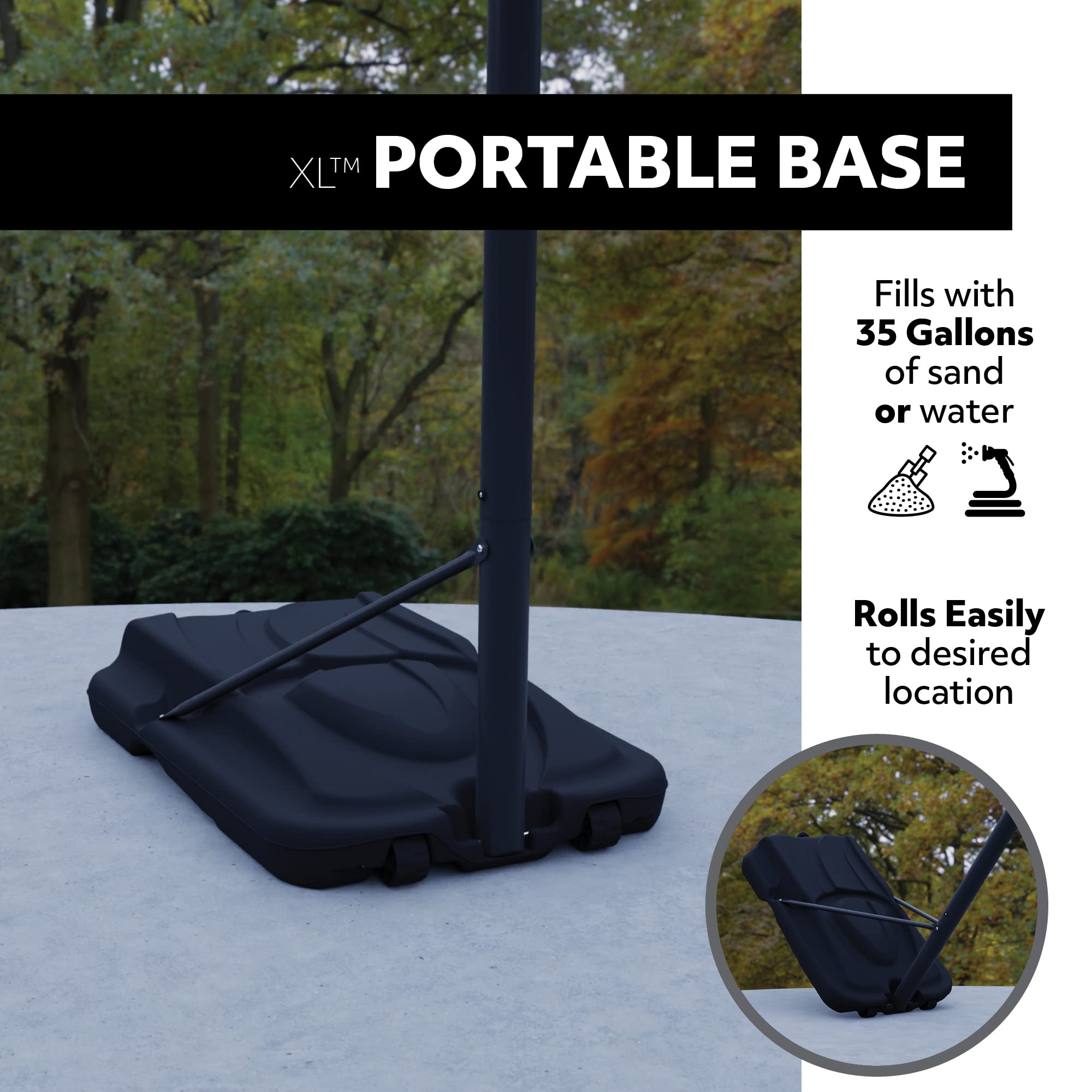 Lifetime 71546 Portable Basketball Hoop System with 44-Inch Shatterproof Backboard - Perfect for Driveway, Backyard, and Outdoor Basketball Games