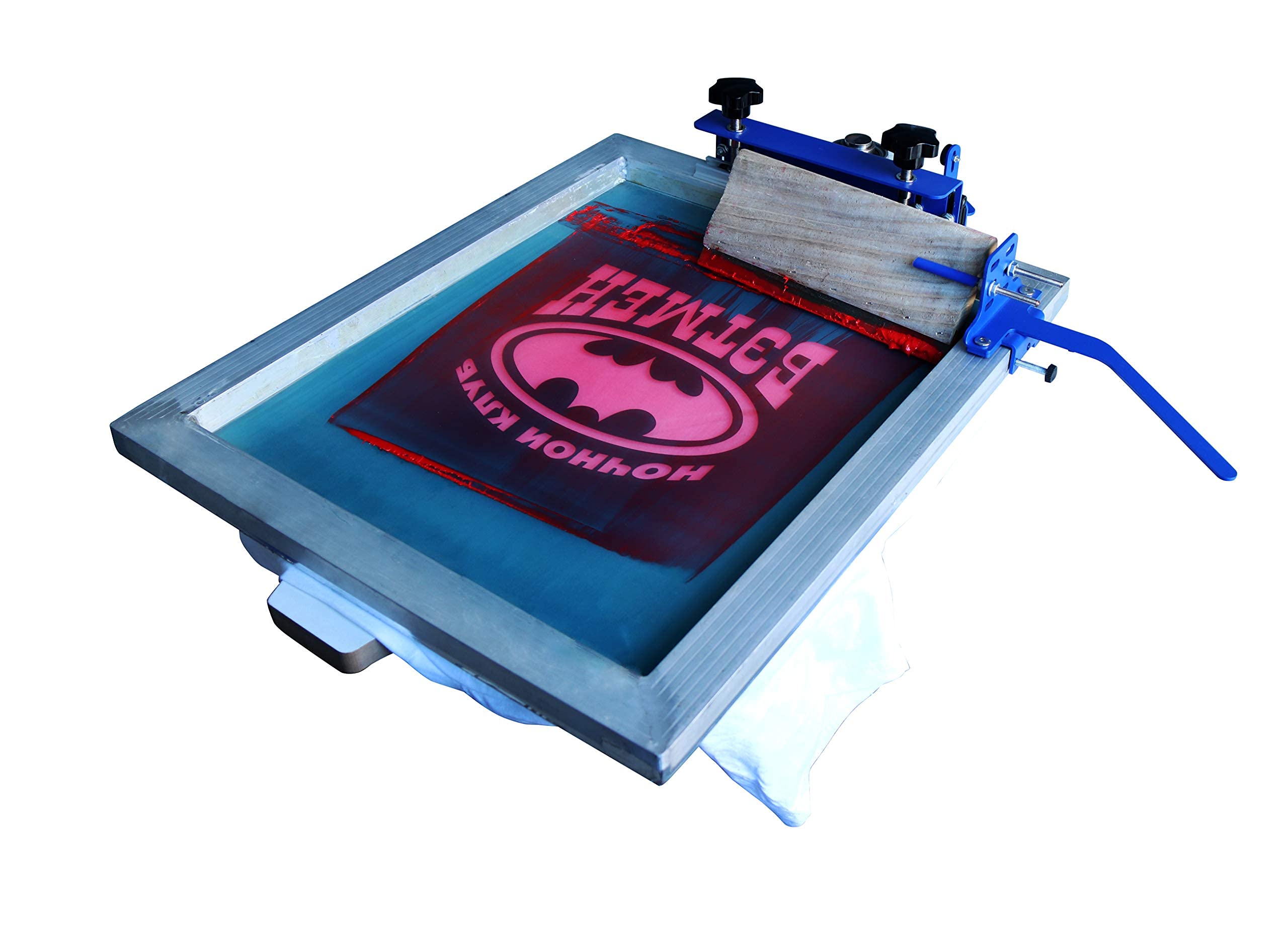 INTBUYING Manual Silk Screen Printing Press - T-Shirt Printing Machine with Rotating Screen & Hinge Clamp for DIY Apparel, Fabric, and Custom Merchandise (Ideal for Small Businesses, Crafters & Home Use)