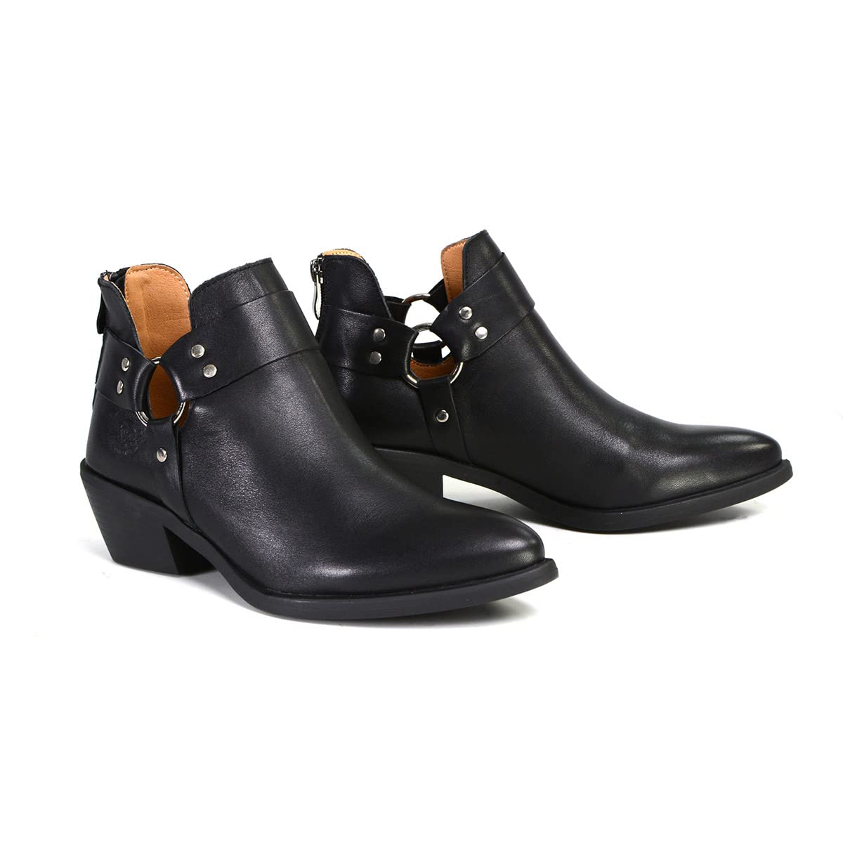 Milwaukee Leather MBL9443 Women's Sleek Black Classic Harness Ring Fashion Shoes - Comfortable & Stylish Riding Boots for Motorcycle, Biker, and Casual Wear