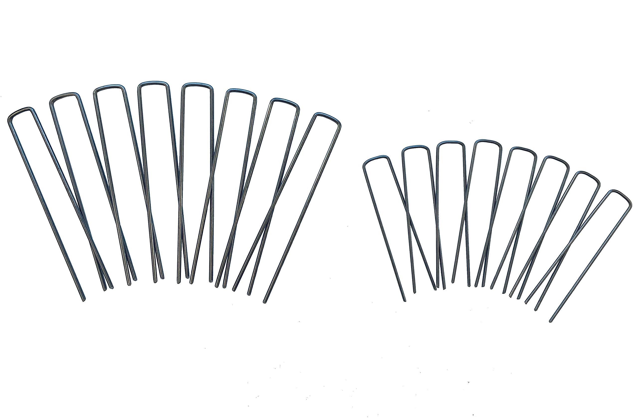 Bluefire Farm Supply 6 Inch Commercial Grade Heavy Duty Landscape Sod Staples - 11 Gauge Steel Garden Stakes & Fabric Pins (Pack of 1000) for Lawn, Turf, Erosion Control & Landscaping Projects