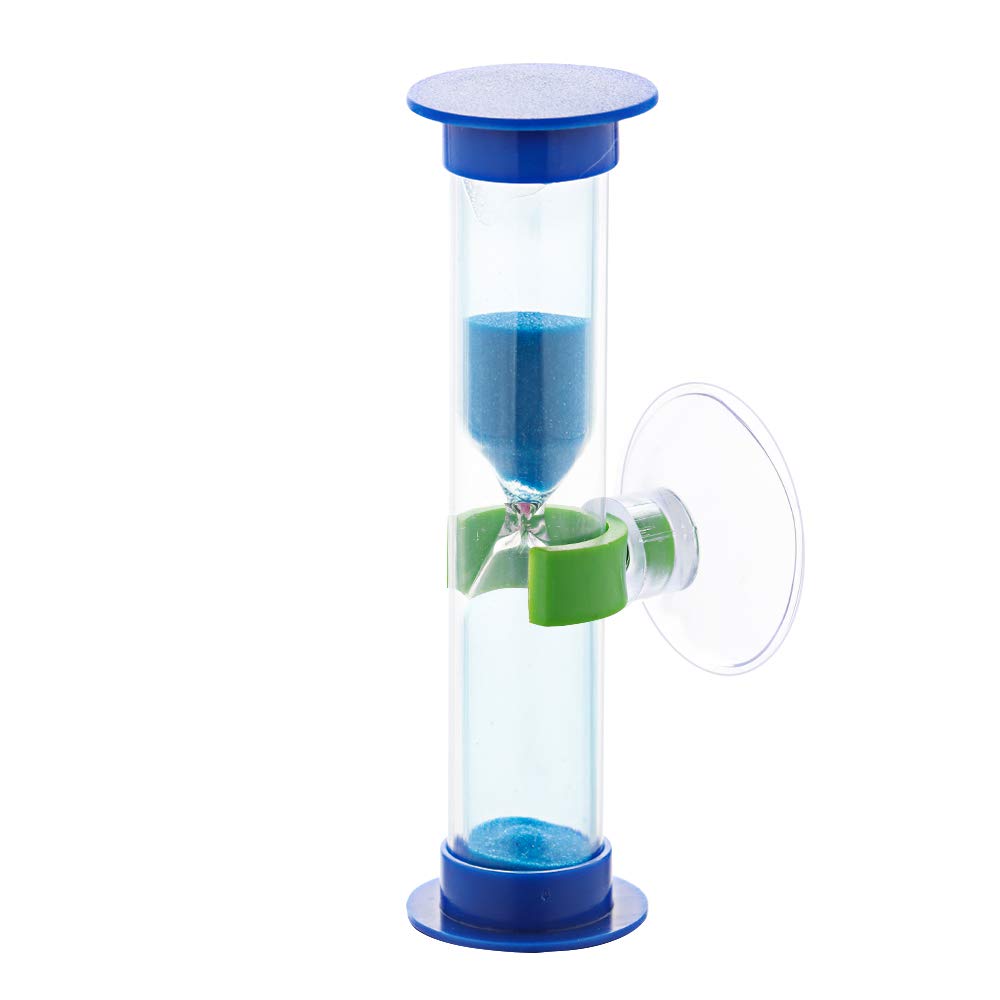 Jurhomie Kids Tooth Brushing Timer - 3-Minute Sand Clock Hourglass for Children (Blue) | Fun Bathroom Timer for Brushing Teeth & Teaching Kids Oral Hygiene