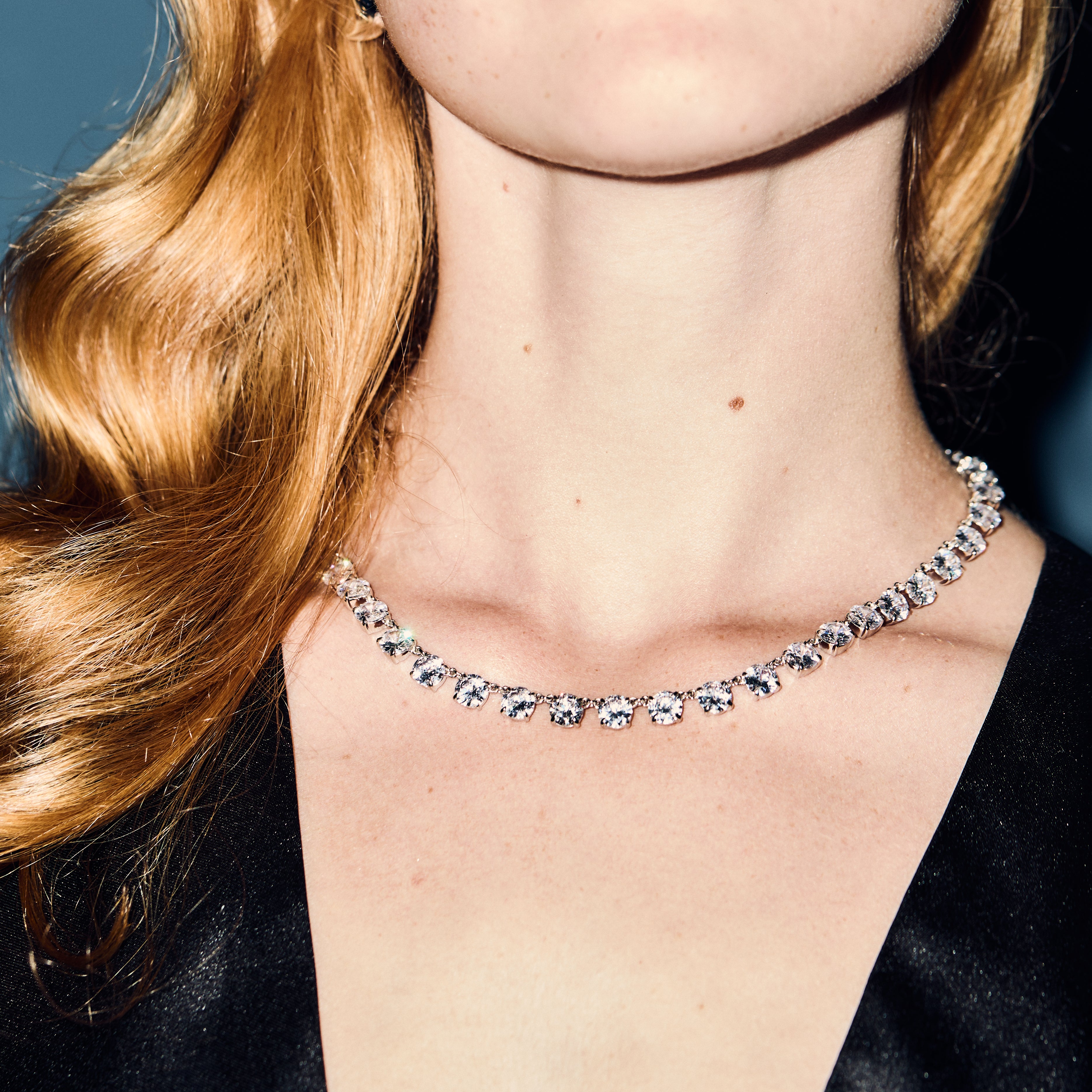 Elegant Belle Statement Tennis Necklace for Women - Perfect for Weddings, Parties & Special Occasions