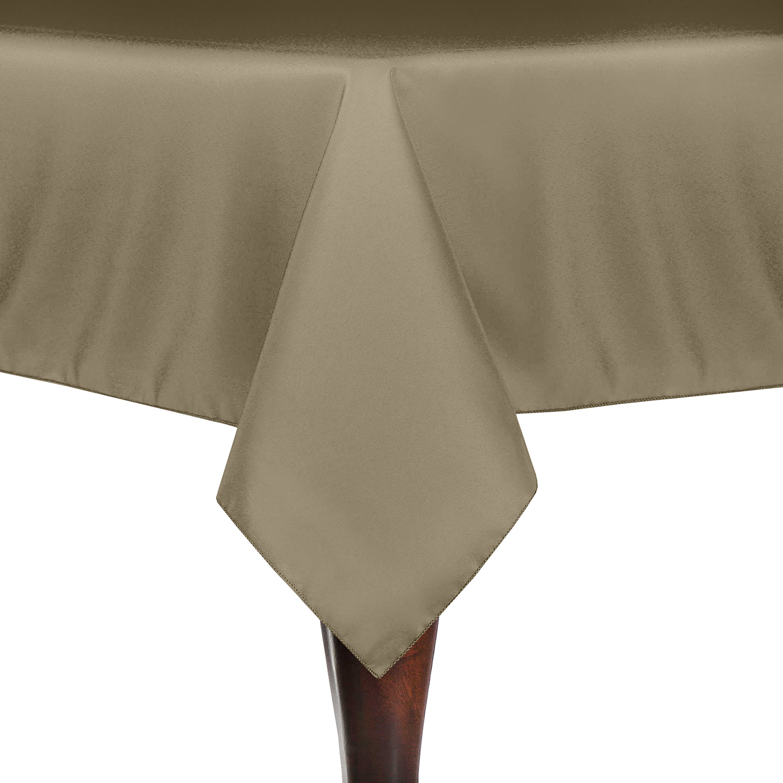 10-Pack 72 x 108 Inch Polyester Linen Tablecloths - Cafe Khaki Rectangular Table Covers for Restaurants, Weddings & Events - Wrinkle & Stain Resistant Fabric