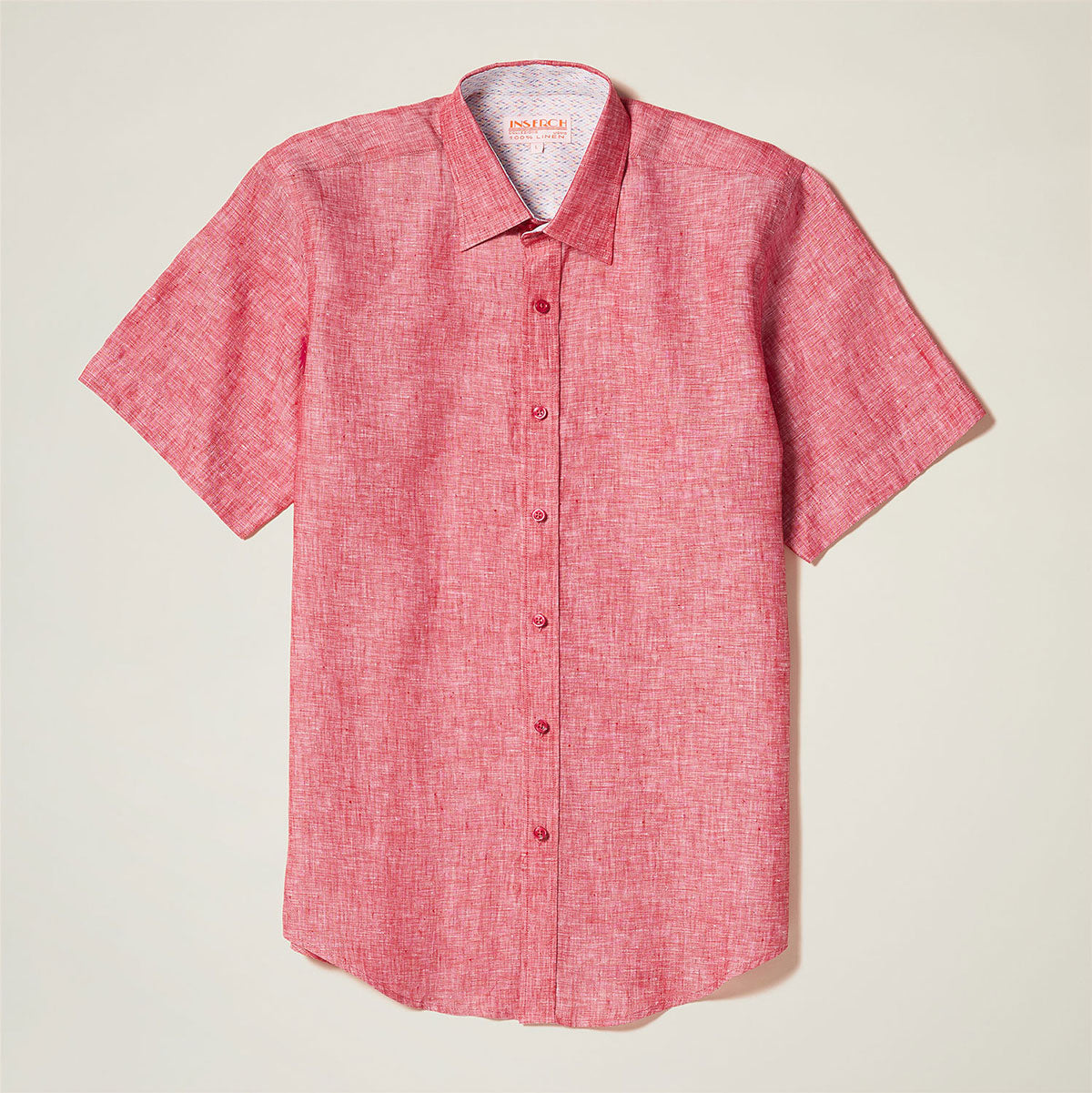 Premium 100% Linen Men's Short Sleeve Shirt - Breathable & Comfortable Summer Casual Wear for Outdoor Activities & Travel