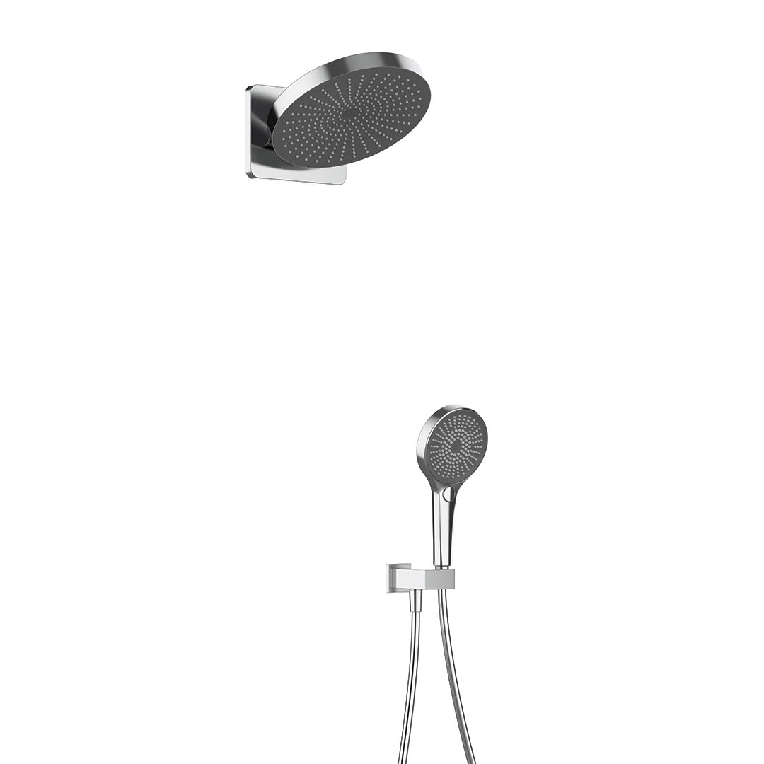 DAX Capri Shower System with Hand Shower - Chrome Finish (DAX 8330 CR) | Modern Bathroom Fixture for Spa-Like Experience at Home