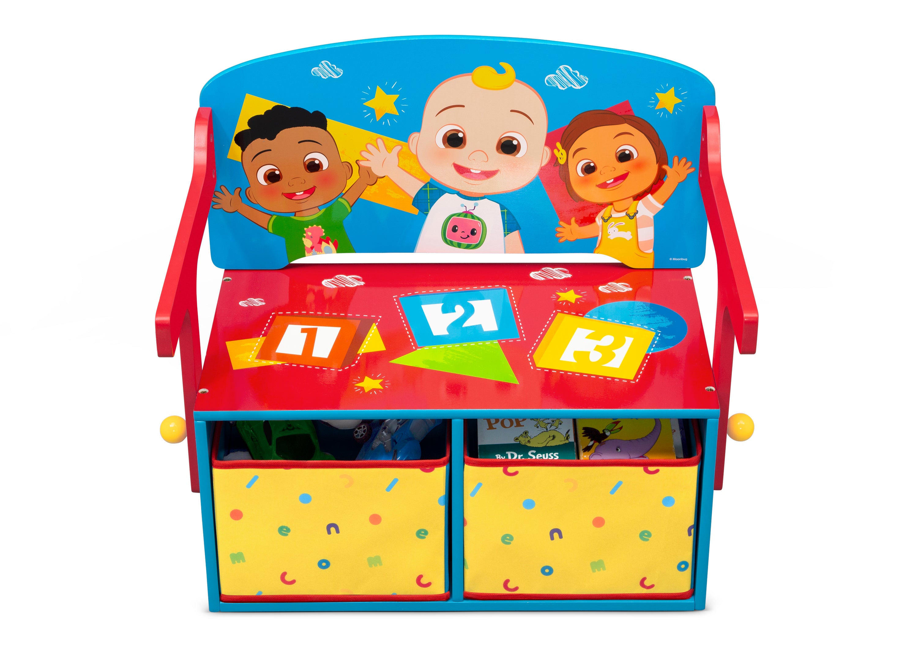 CoComelon 2-in-1 Kids Activity Bench and Desk - Convertible Play Table for Toddlers, Perfect for Drawing, Learning & Playtime Fun | Nursery, Preschool & Home Use
