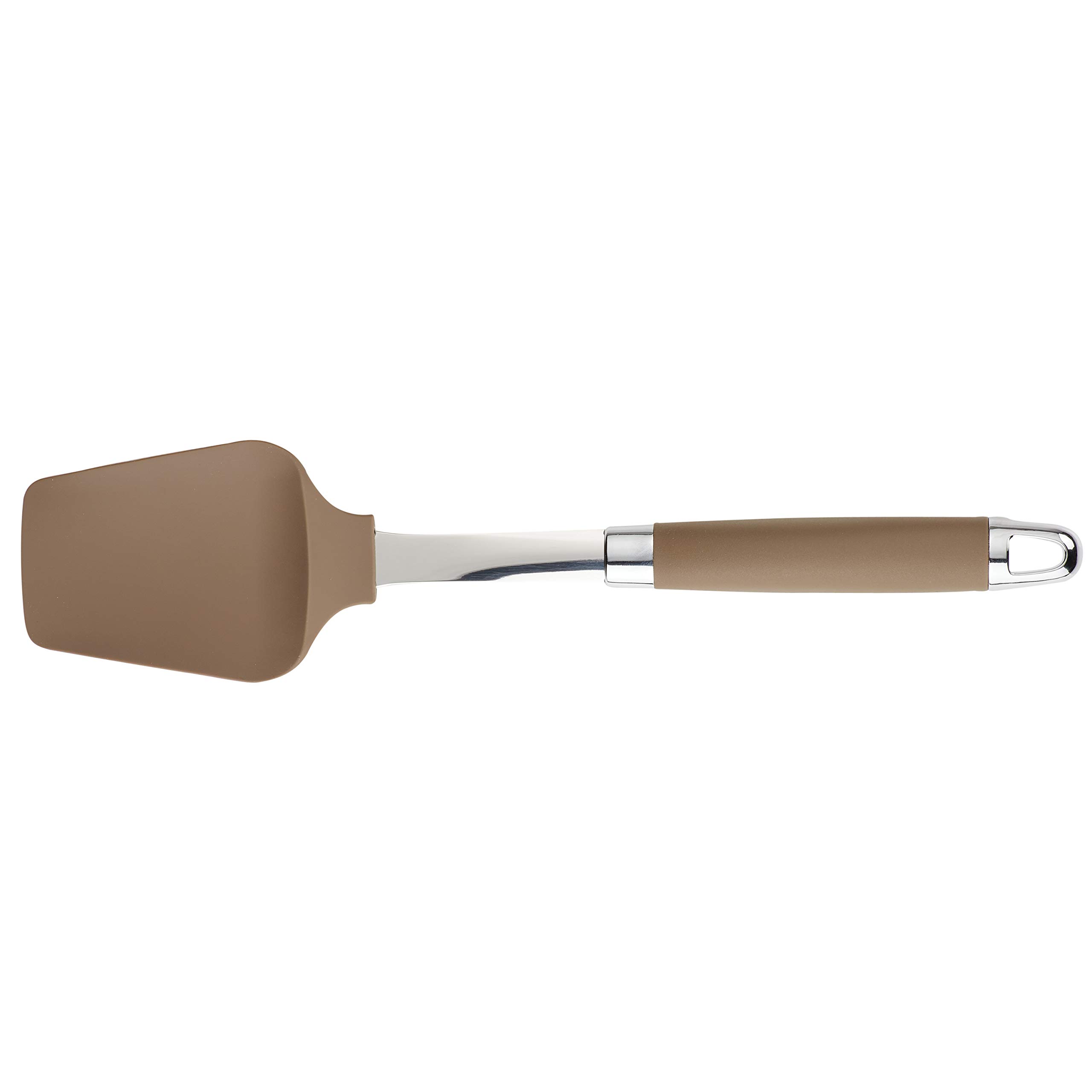 Anolon SureGrip Nonstick Silicone Spatula and Spoonula Set - 2 Piece Bronze Cooking Utensils for Baking, Flipping Pancakes & Stirring Sauces