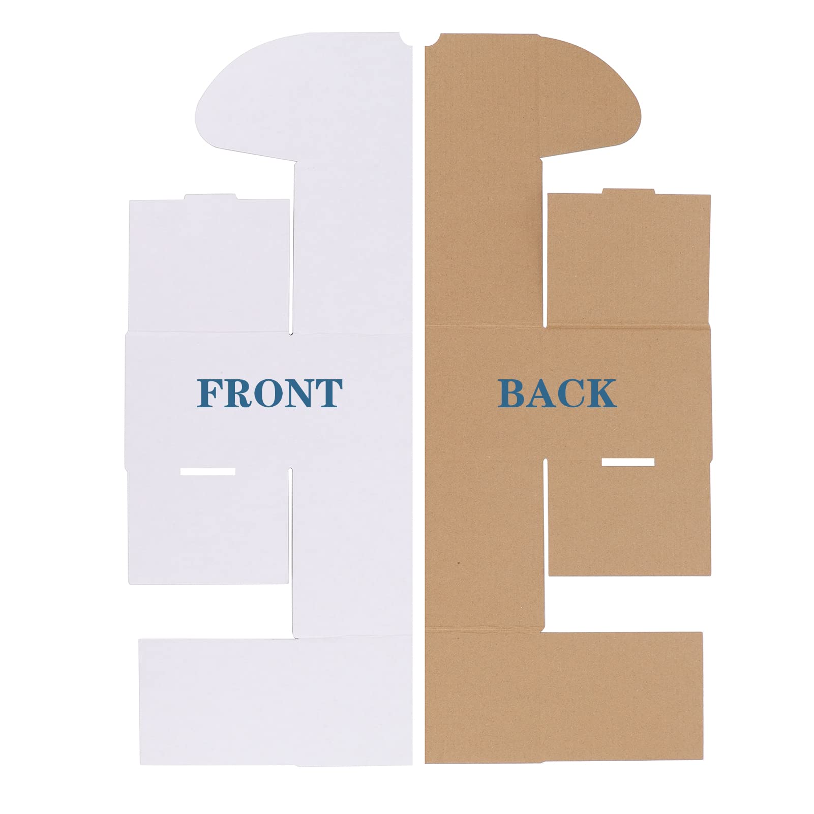 ZBEIVAN 7x5x4 White Corrugated Shipping Boxes (25-Pack) for Small Business Mailing & Gifts