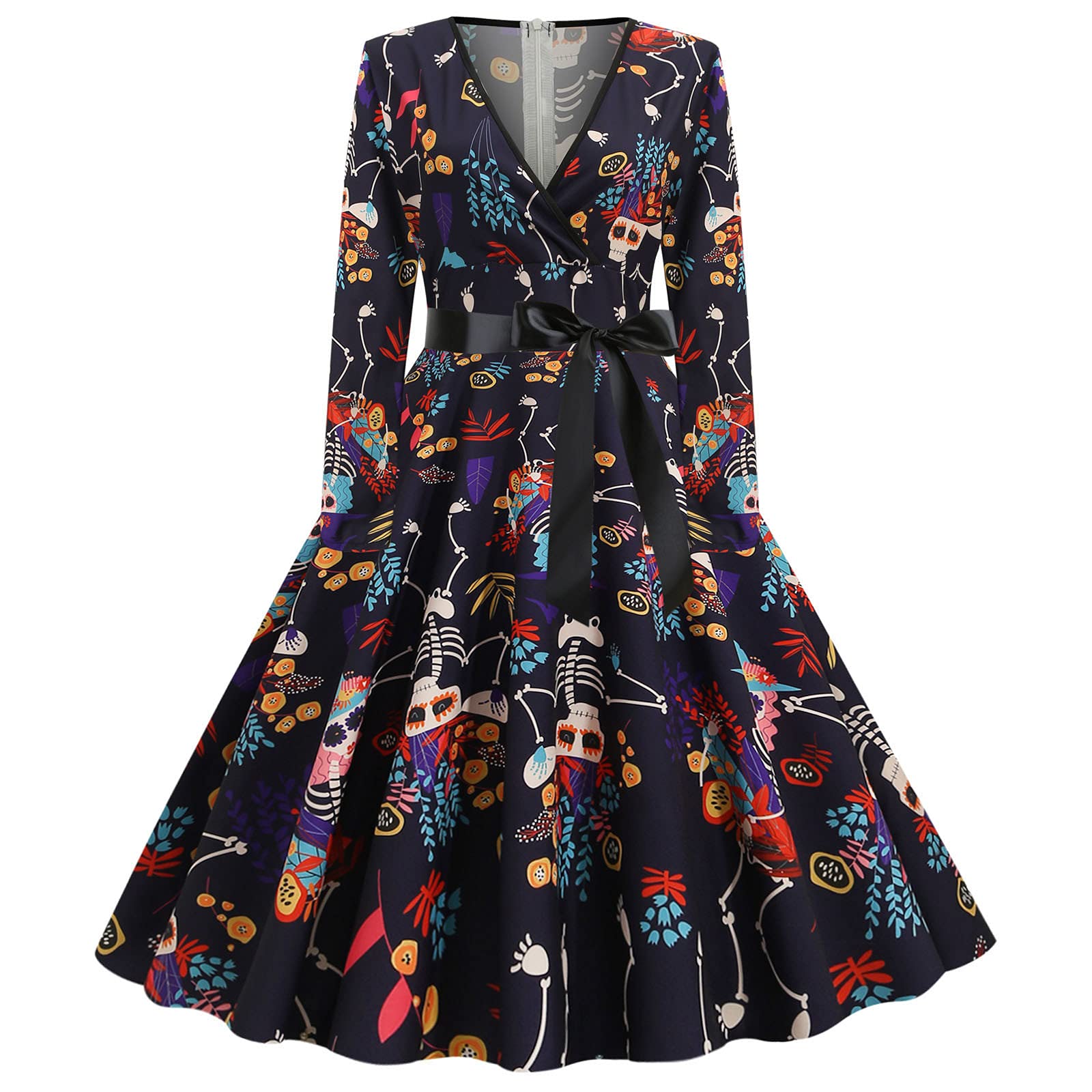 Vintage 1950s Halloween Dresses for Women - Plus Size Retro Shirt Dress, Cute Birthday Party Outfit | Perfect for Costume Parties, Halloween Events & Themed Celebrations